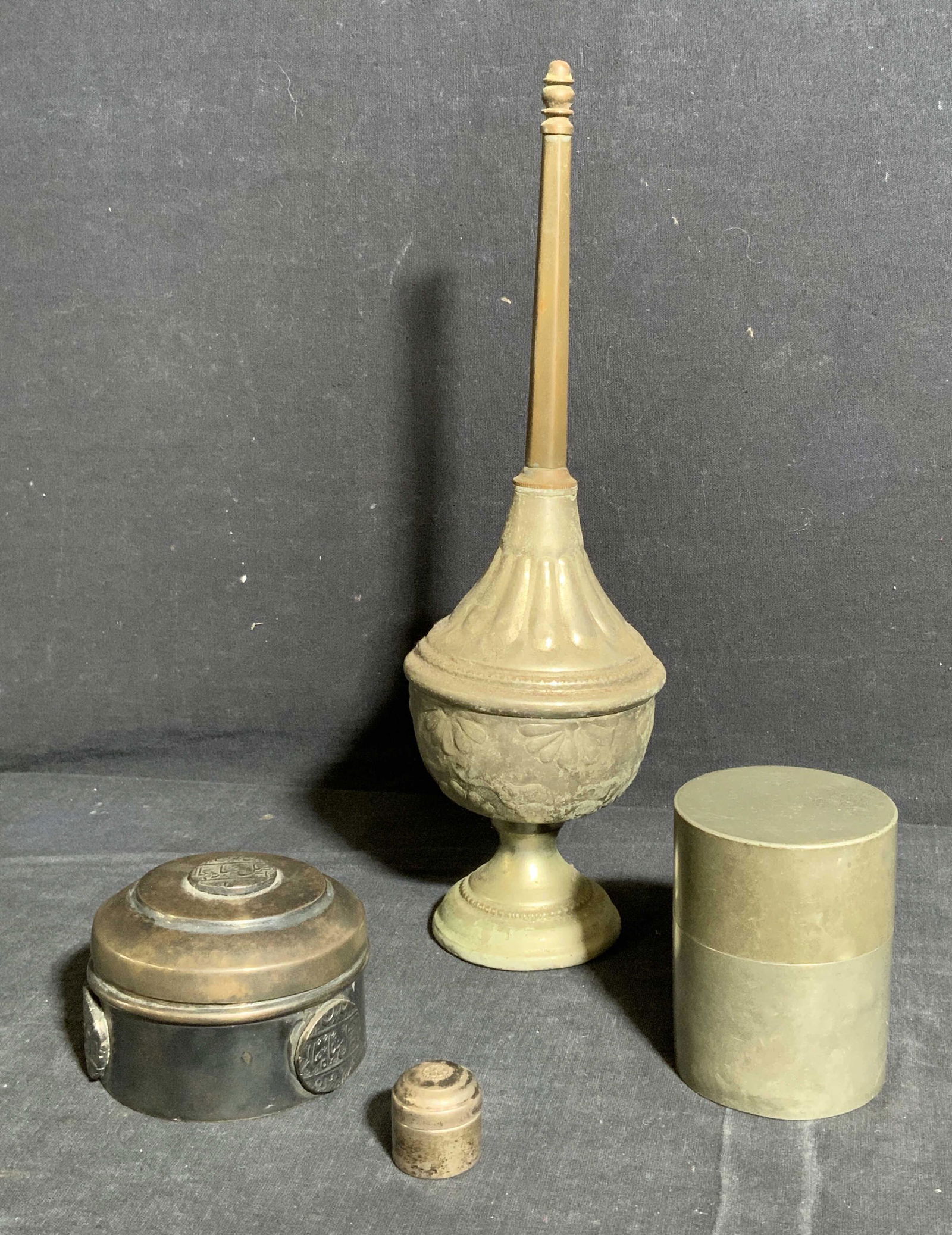 Assorted Size Metal & Silver Plated Lidded Vessels (1 of 4)