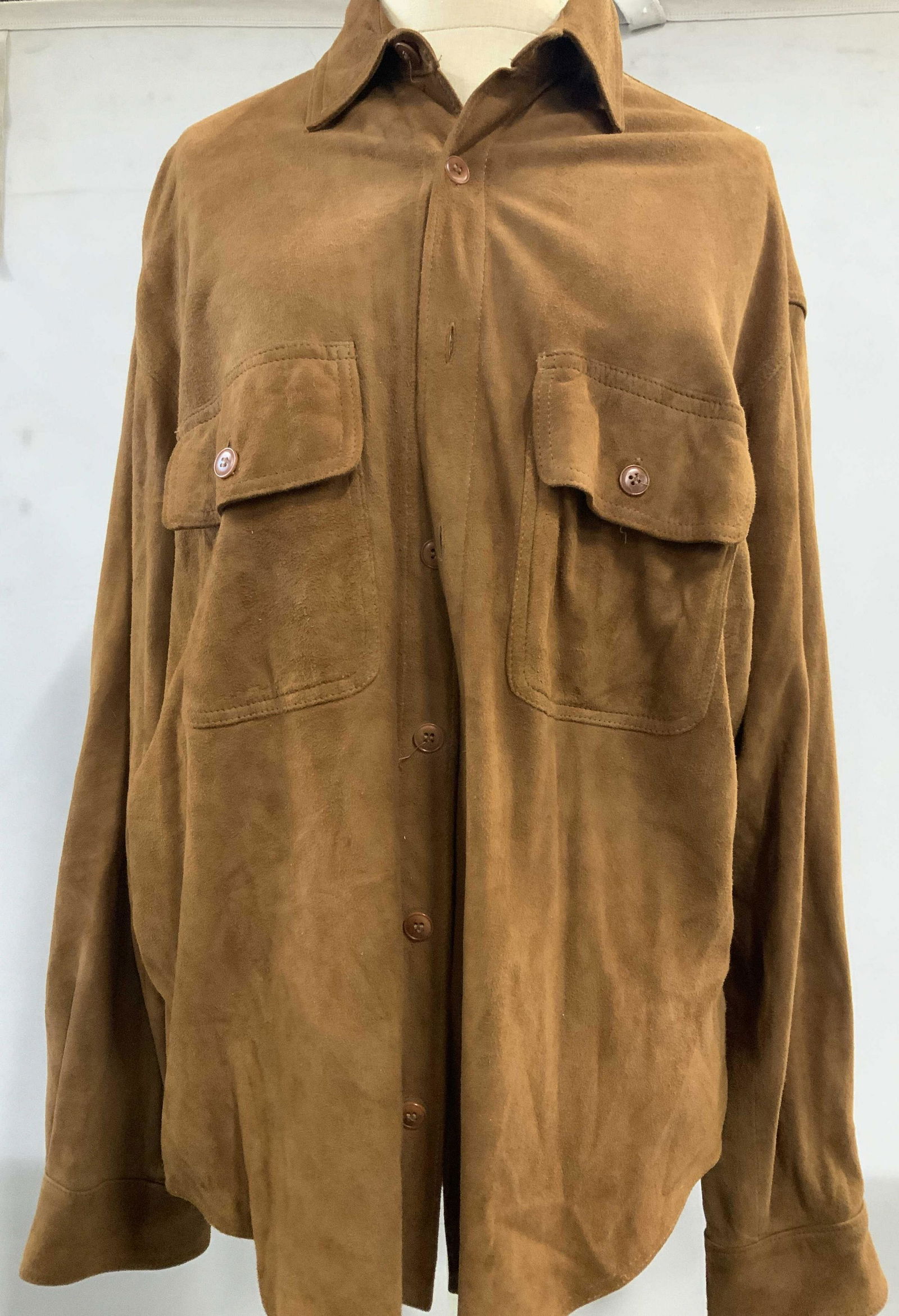 COACH Suede Button Down Shirt (1 of 5)