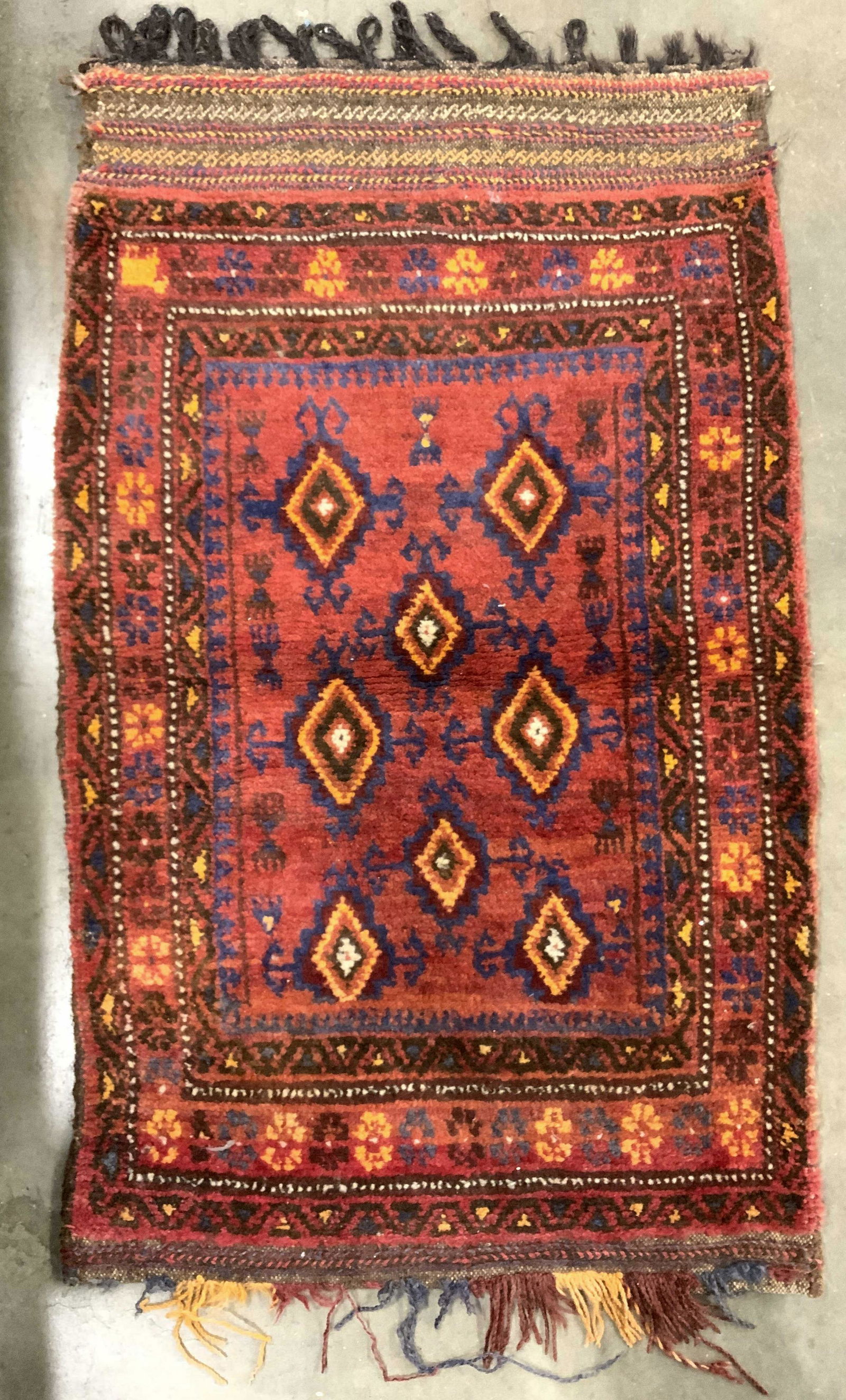 Vintage Handmade Fringed Wool Camel Saddle (1 of 9)