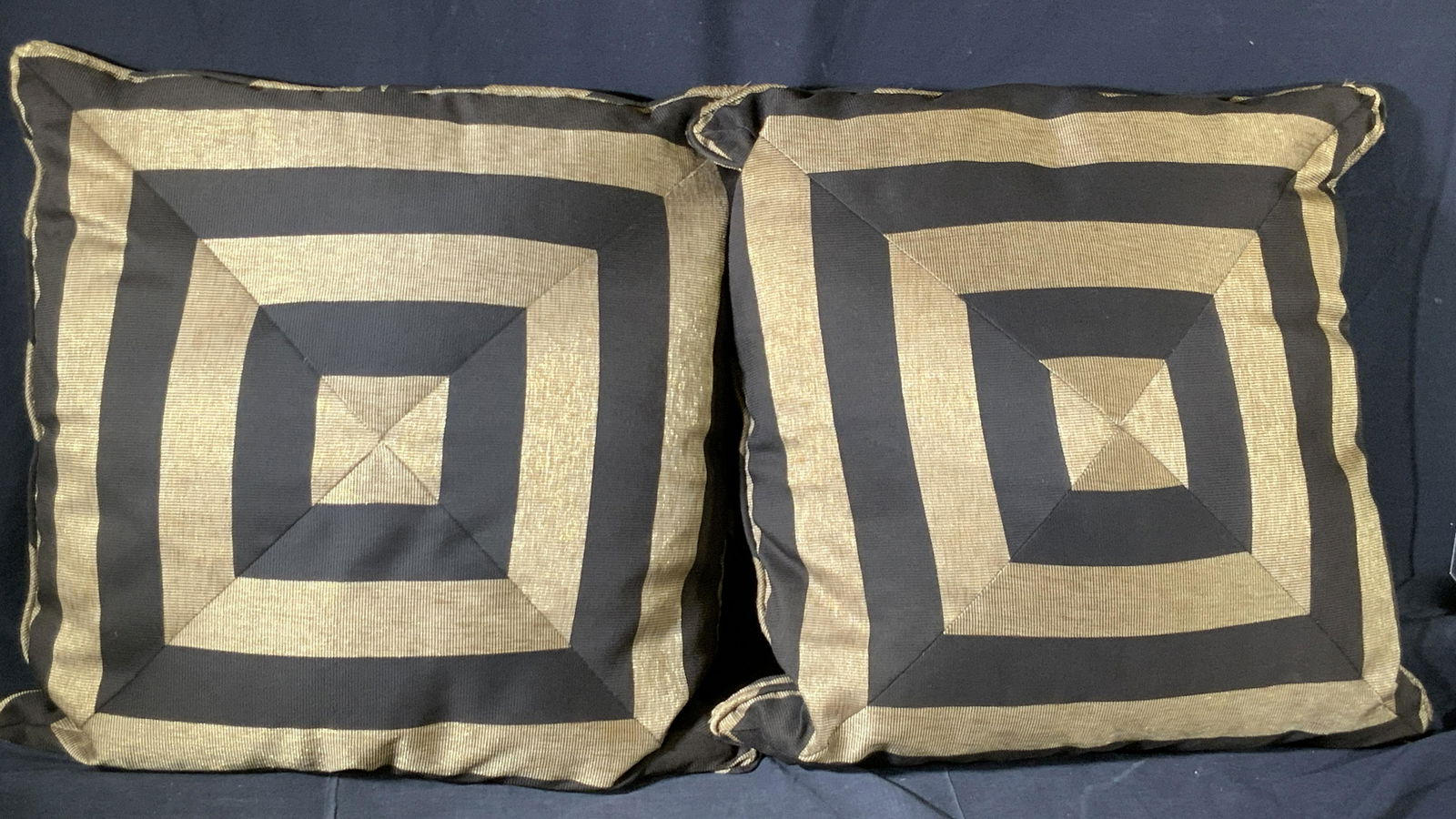 Pair Vintage Oversized Patterned Throw Pillows (1 of 9)