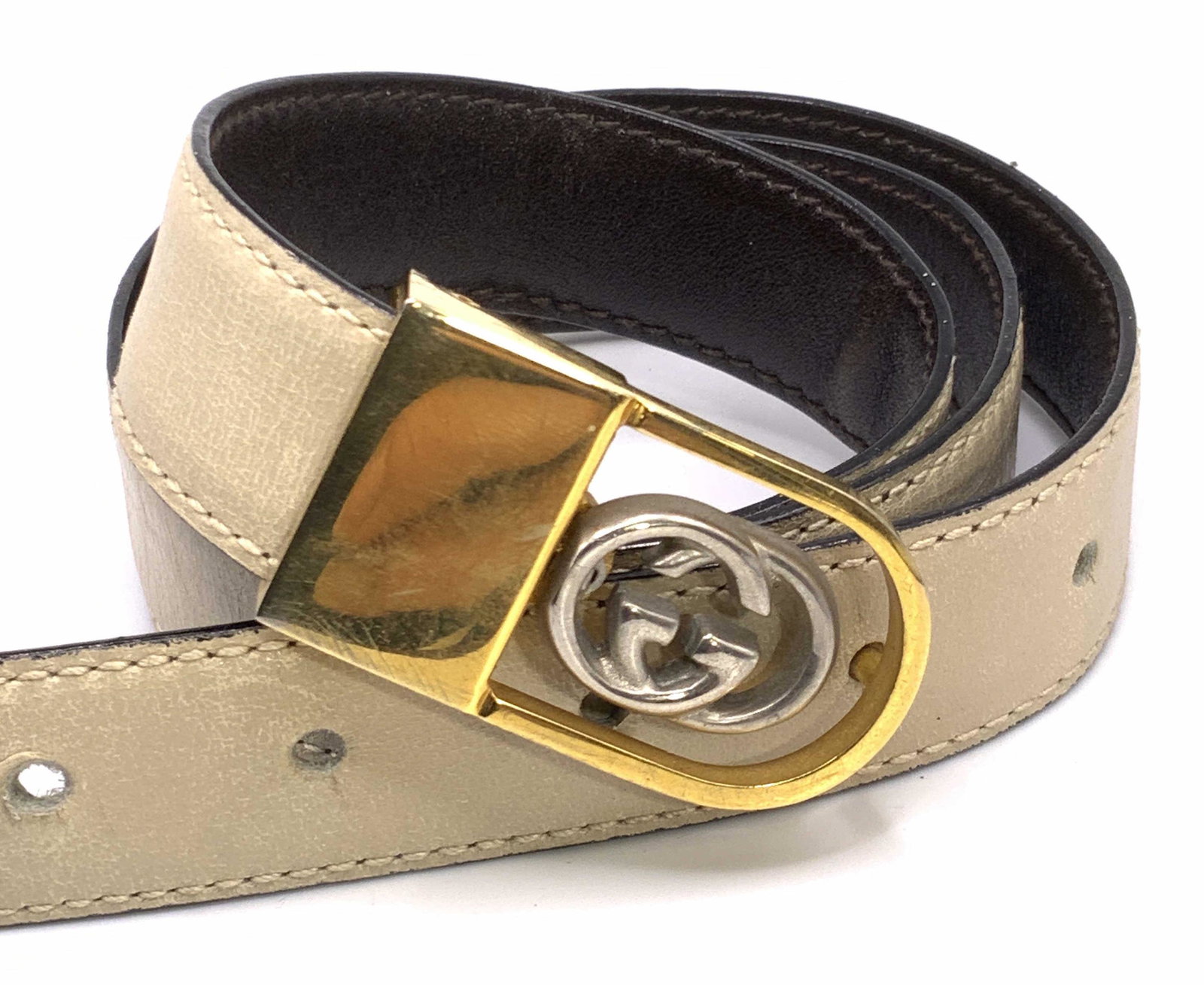 Vintage G. GUCCI Italian Leather Belt (1 of 11)
