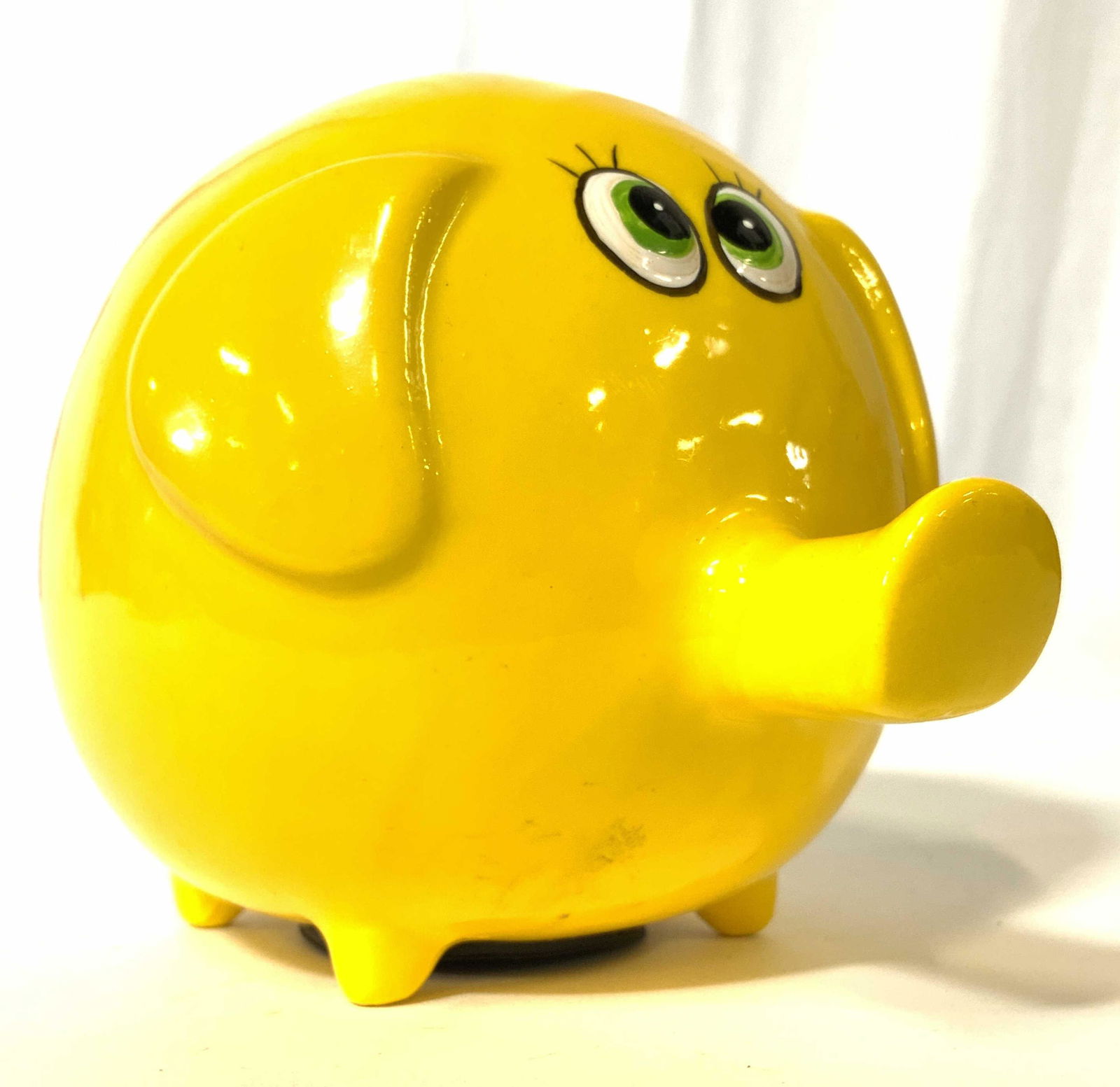 Hand Painted Porcelain Yellow Piggy Bank (1 of 8)