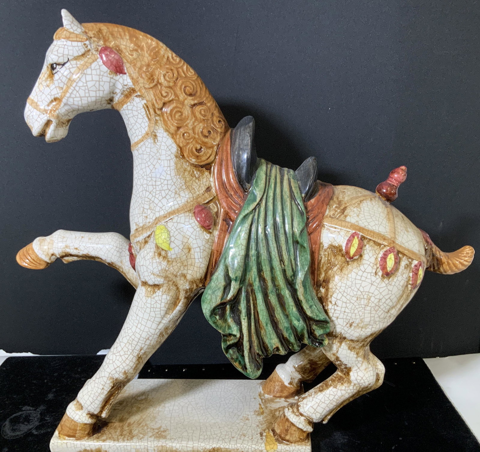 Antique Mongolian Ceramic Horse Statue (1 of 11)