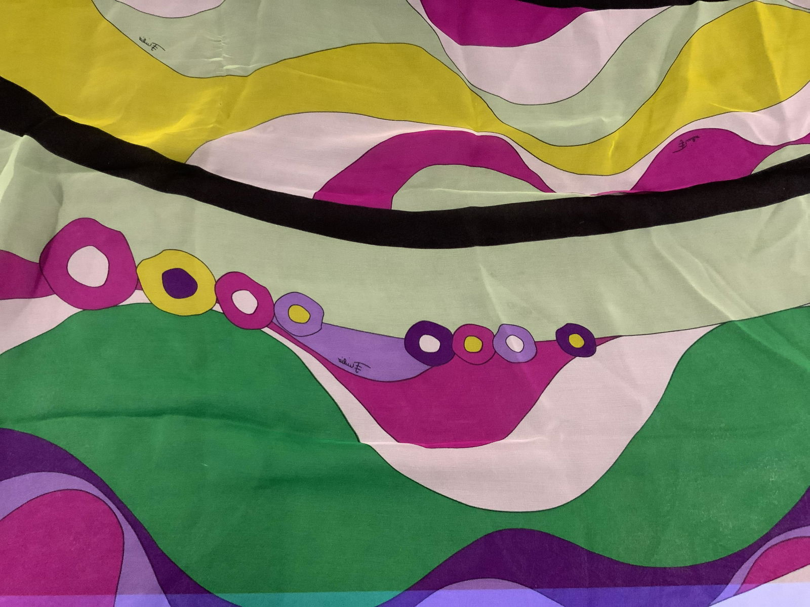 EMILIO PUCCI Signed Italian Silk Patterned Scarf (1 of 15)