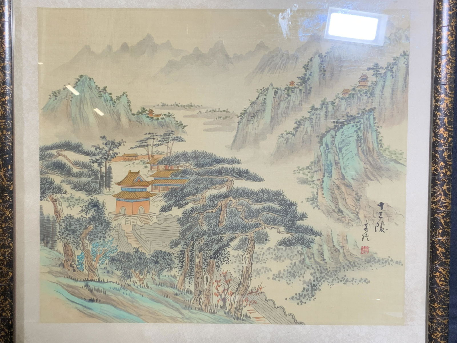 Lot 3 Asian Silk Landscape Paintings (1 of 13)