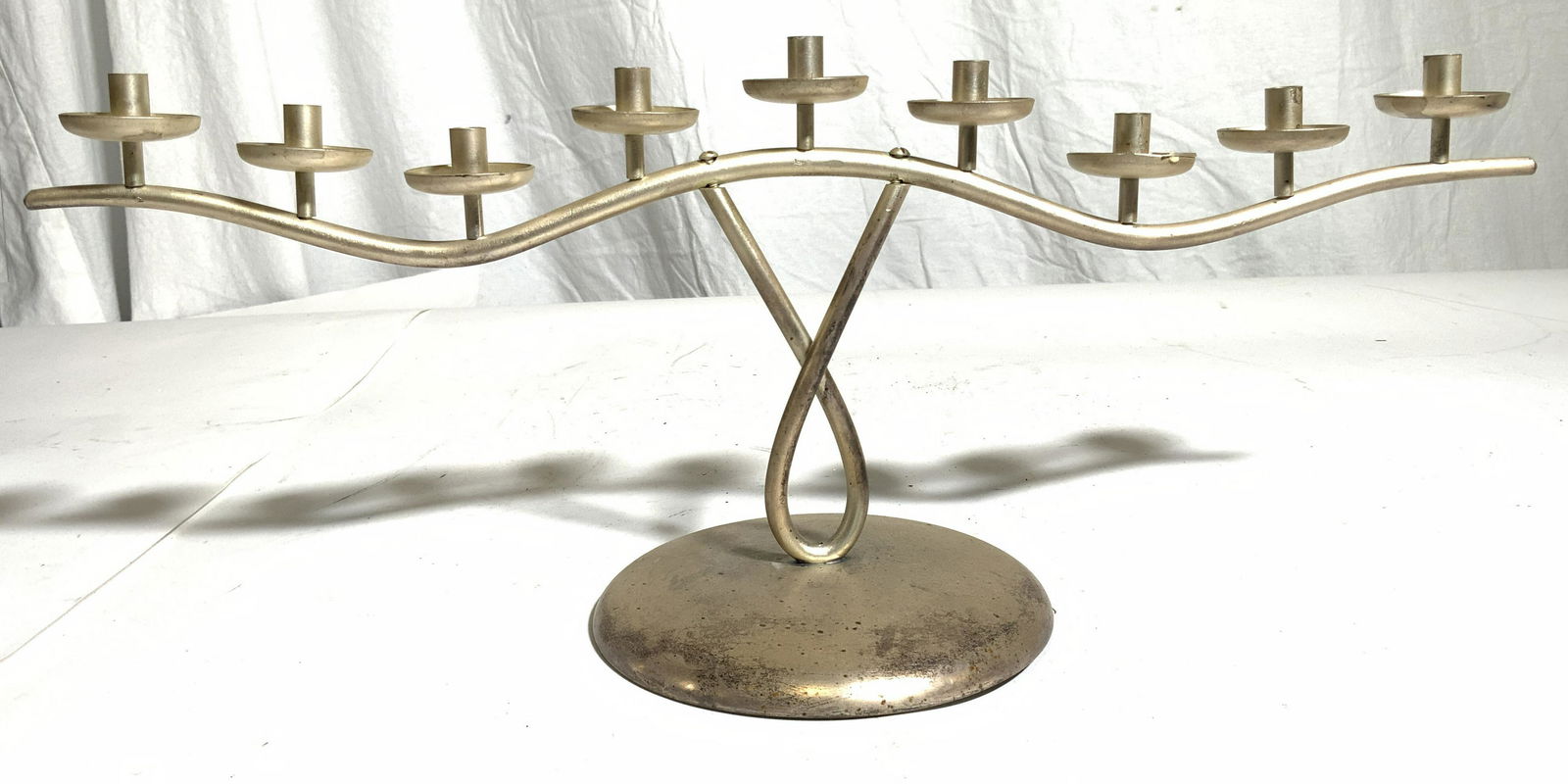 Metal 9 Candle Candelabra (1 of 8)