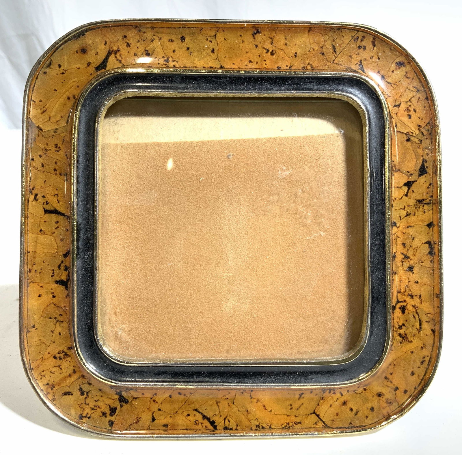 Picture Frame W Black & Beige Enamel (1 of 7)