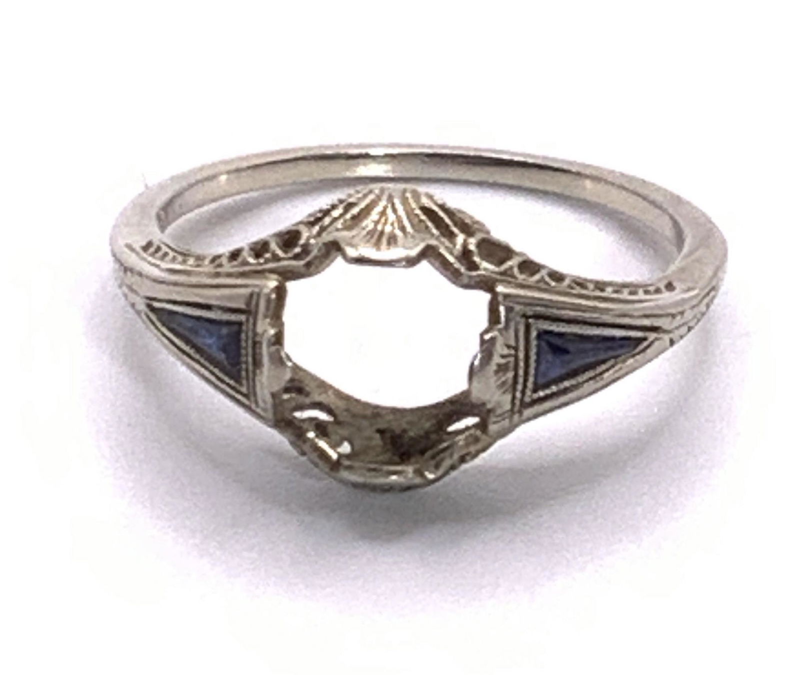 Vintage 18K GOLD Filigree TOPAZ Ring, Jewelry (1 of 10)