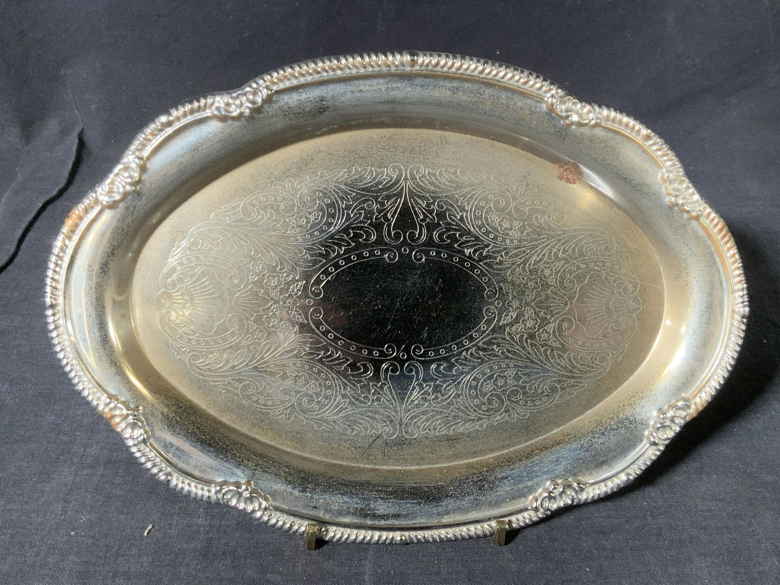 Embossed & Etched Plated Metal Platter (1 of 10)