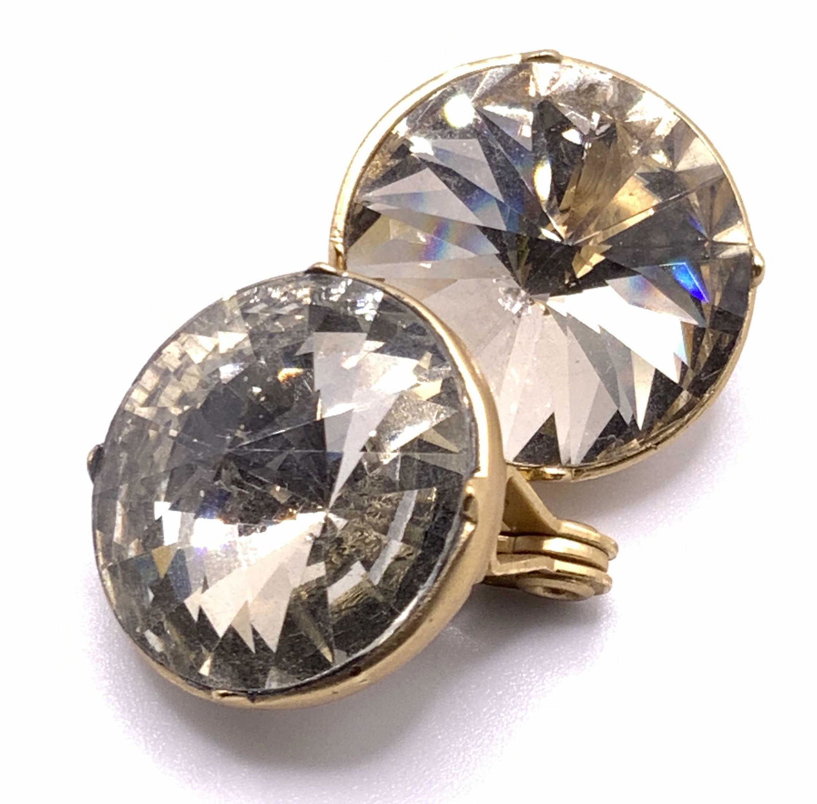 MONET Signed Crystal Clip On Statement Earrings (1 of 8)