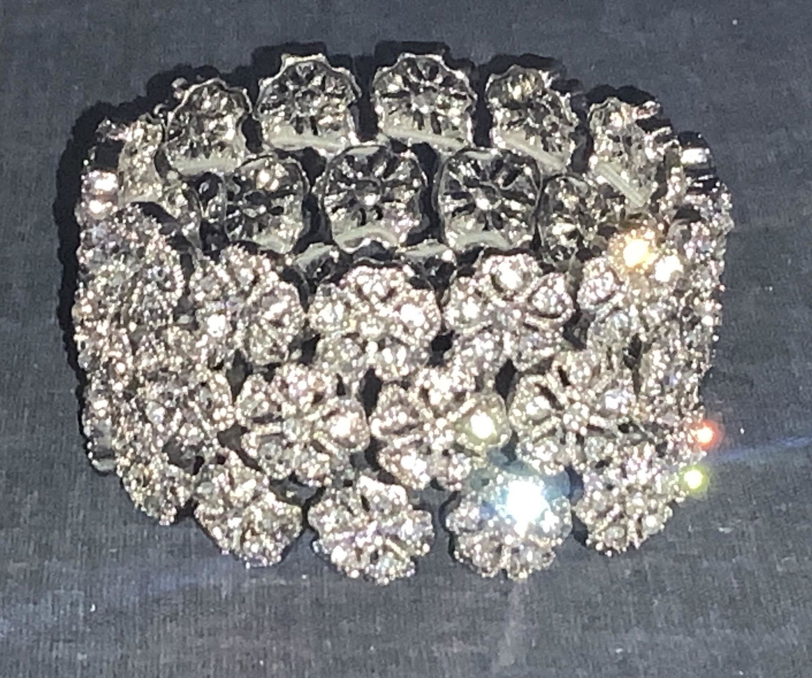 Festive Crystal Wide stretch Bracelet (1 of 5)