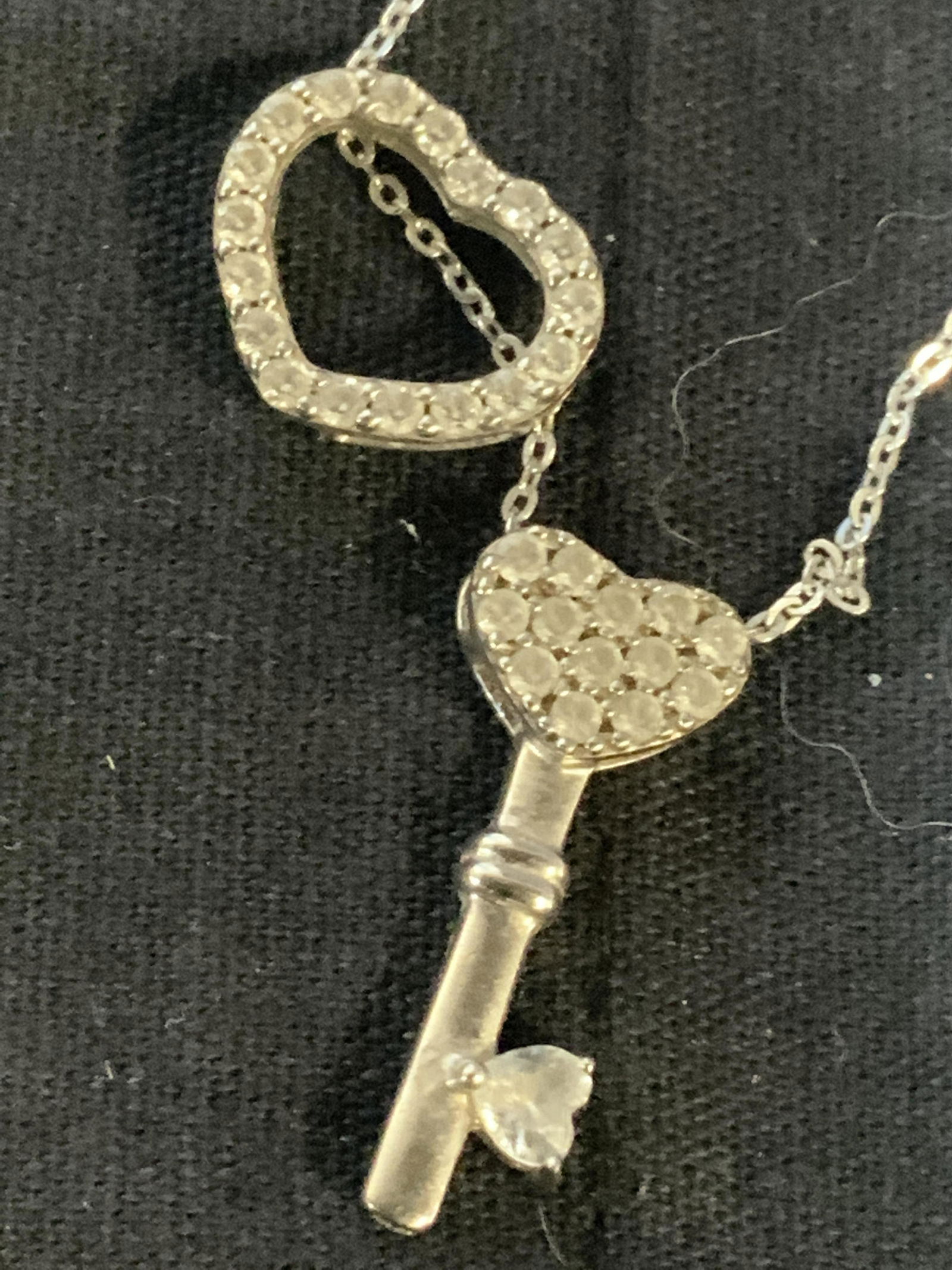 Signed 925 Cable chain Necklace w Pendant (1 of 4)
