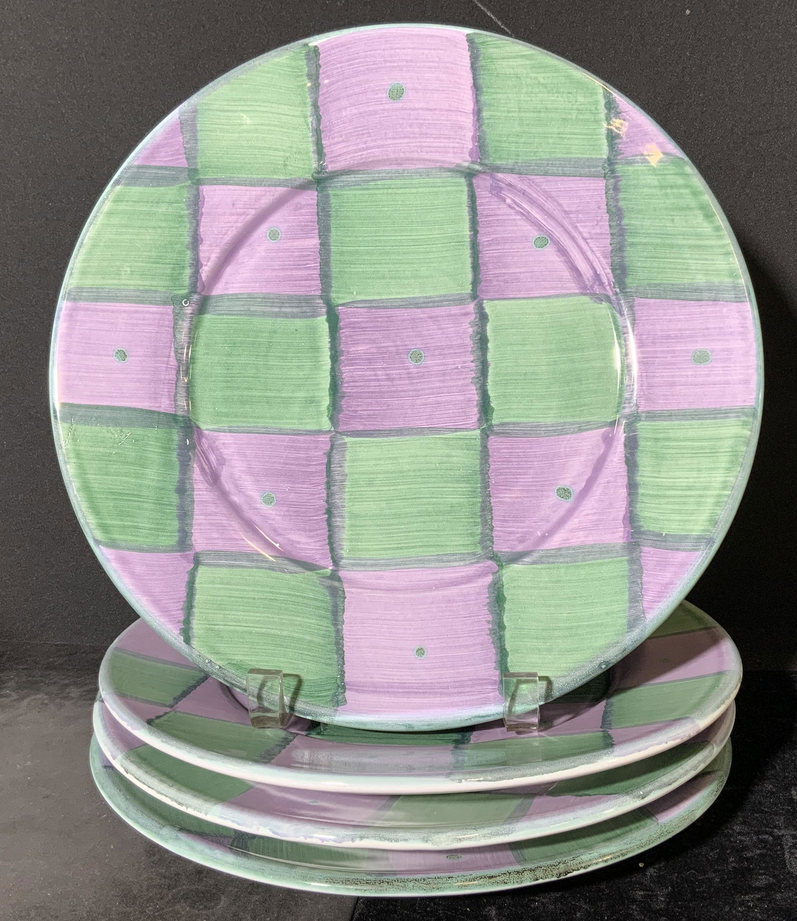 Lot 4 Pottery Barn Ceramic Plates (1 of 4)