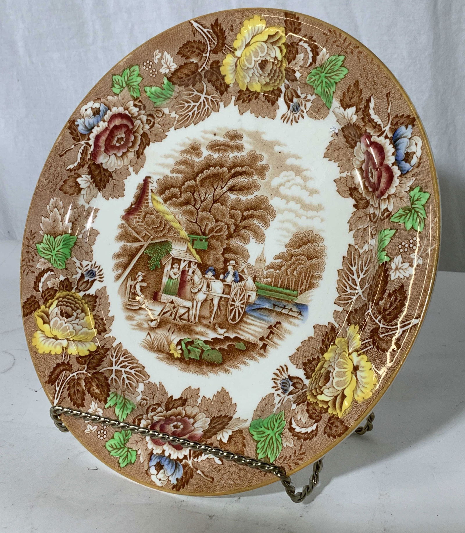 Wood & Sons Transfer Ware Ceramic Plate, England (1 of 5)