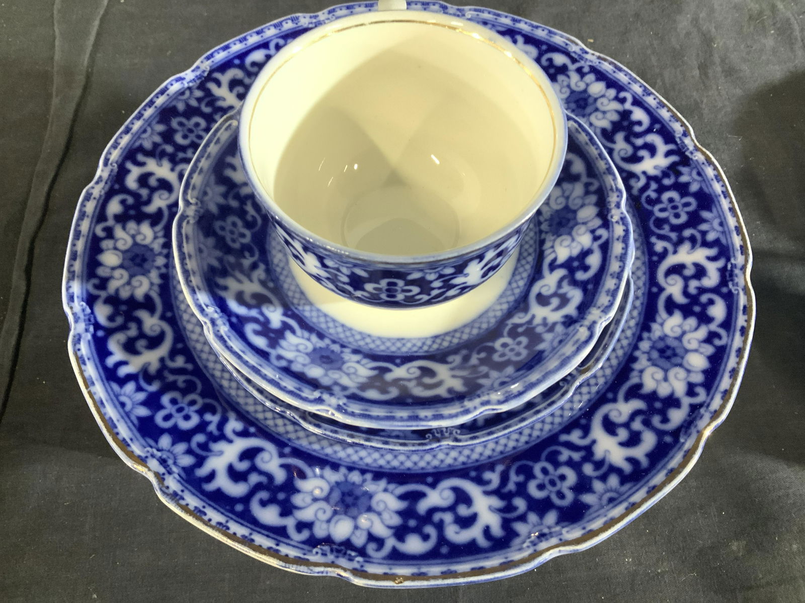 Partial Set English Porcelain Transferware, 17 (1 of 5)