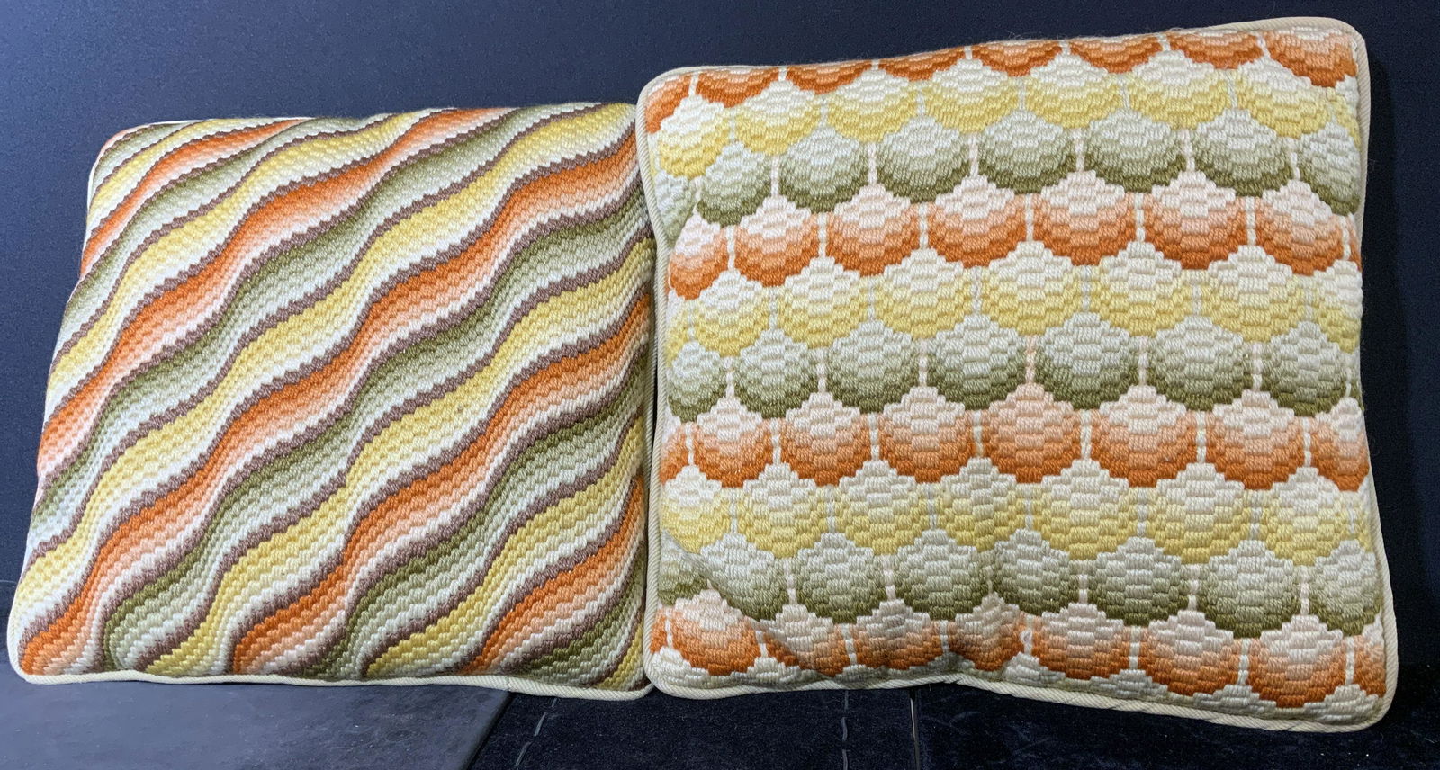 Pair Multi-toned Throw Pillows (1 of 5)