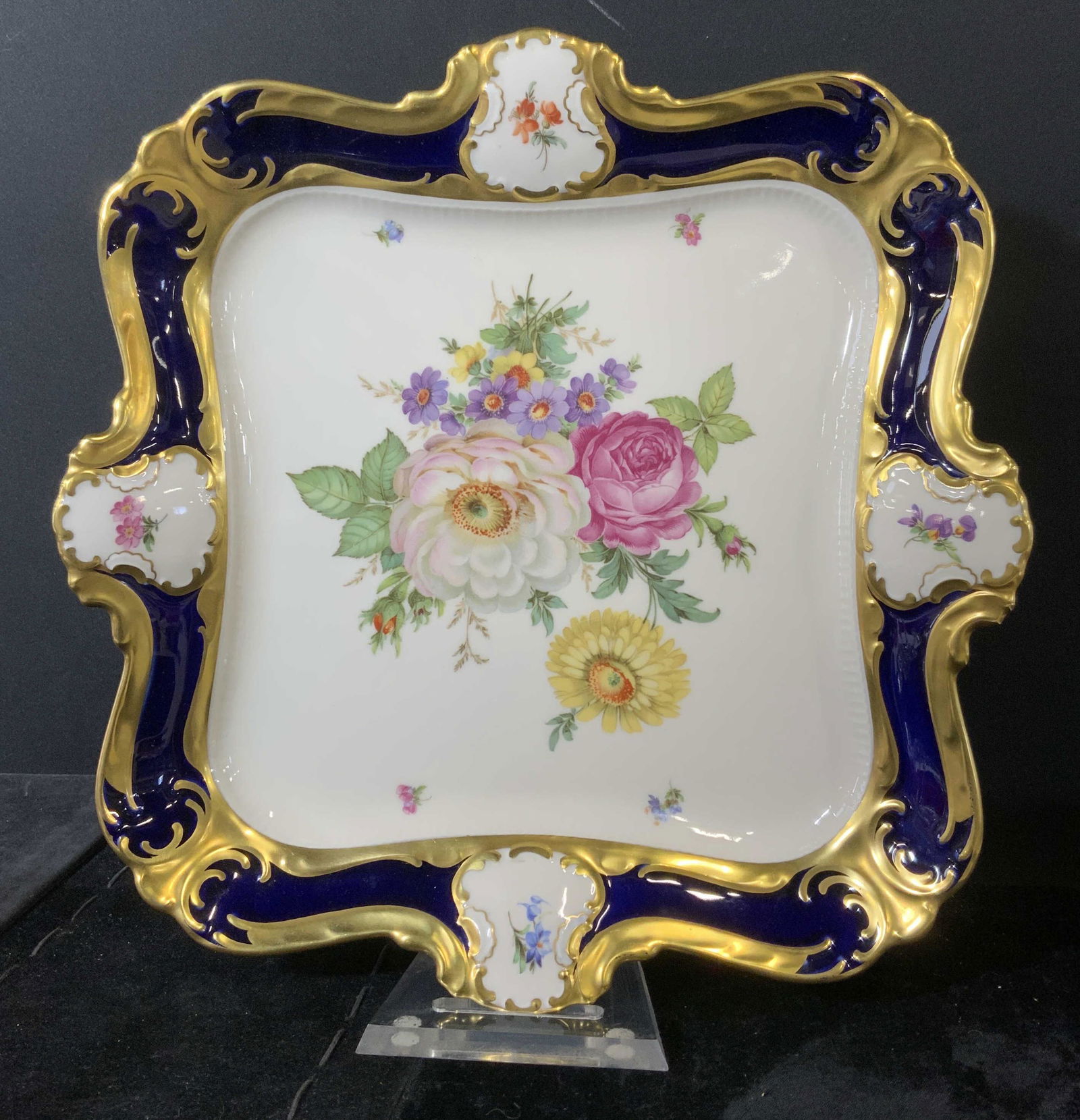 LINDNER KUEPS BAVARIA Cobalt Blue Gold Platter (1 of 7)