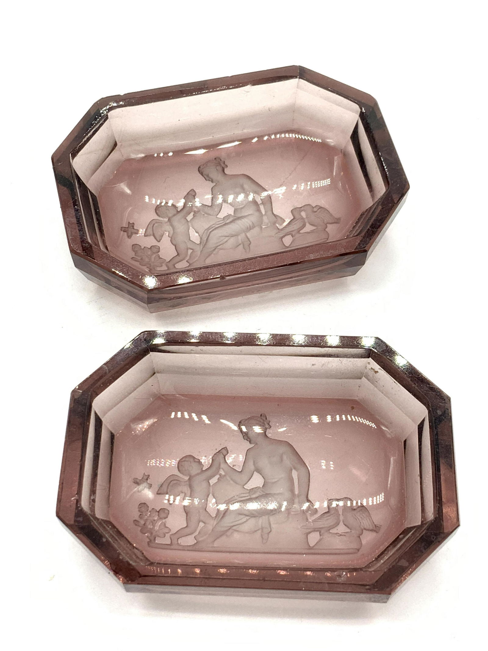 Antique Pair James Galleries Glass Salt Cellars (1 of 7)