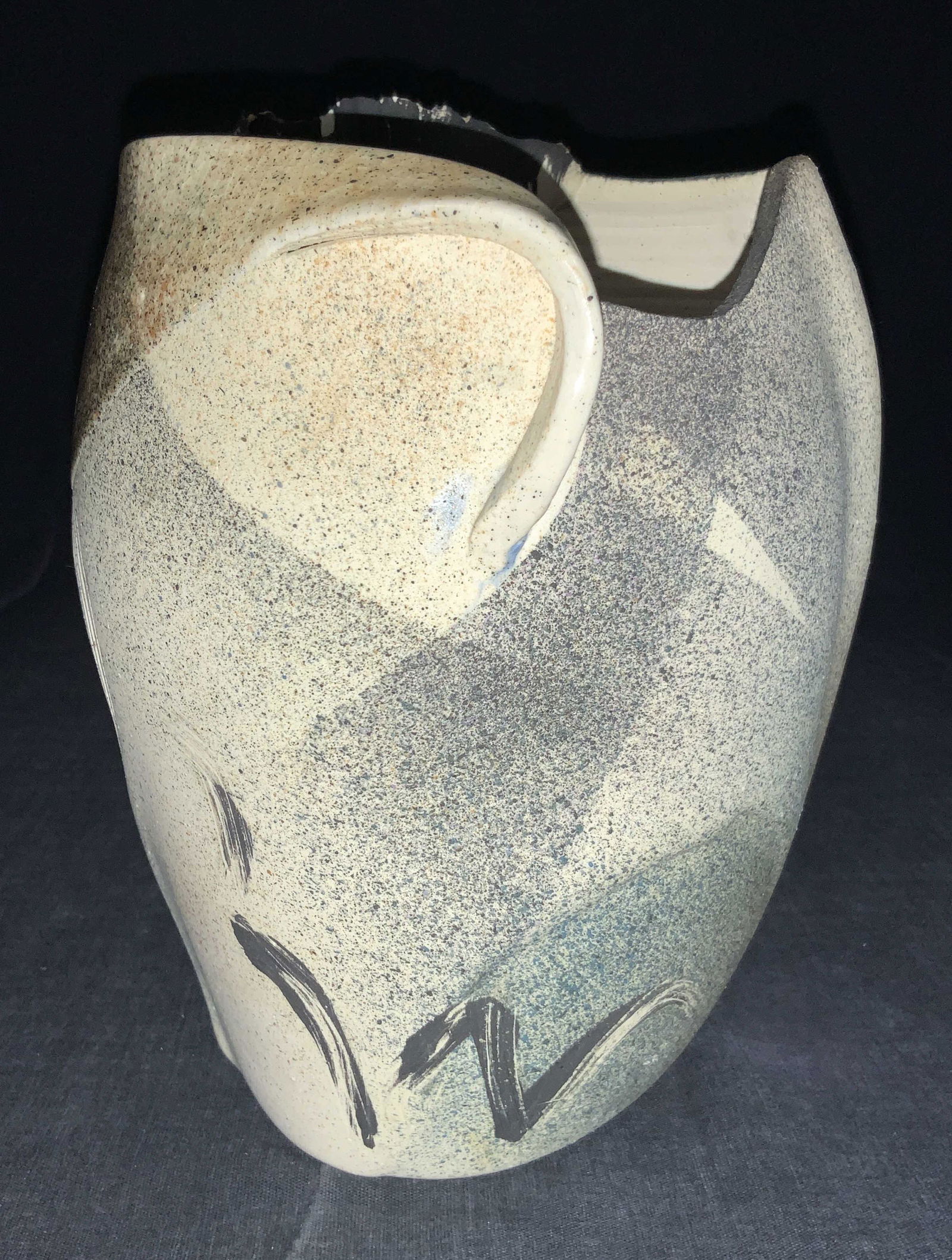 Signed Abstract Ceramic Vessel (1 of 11)