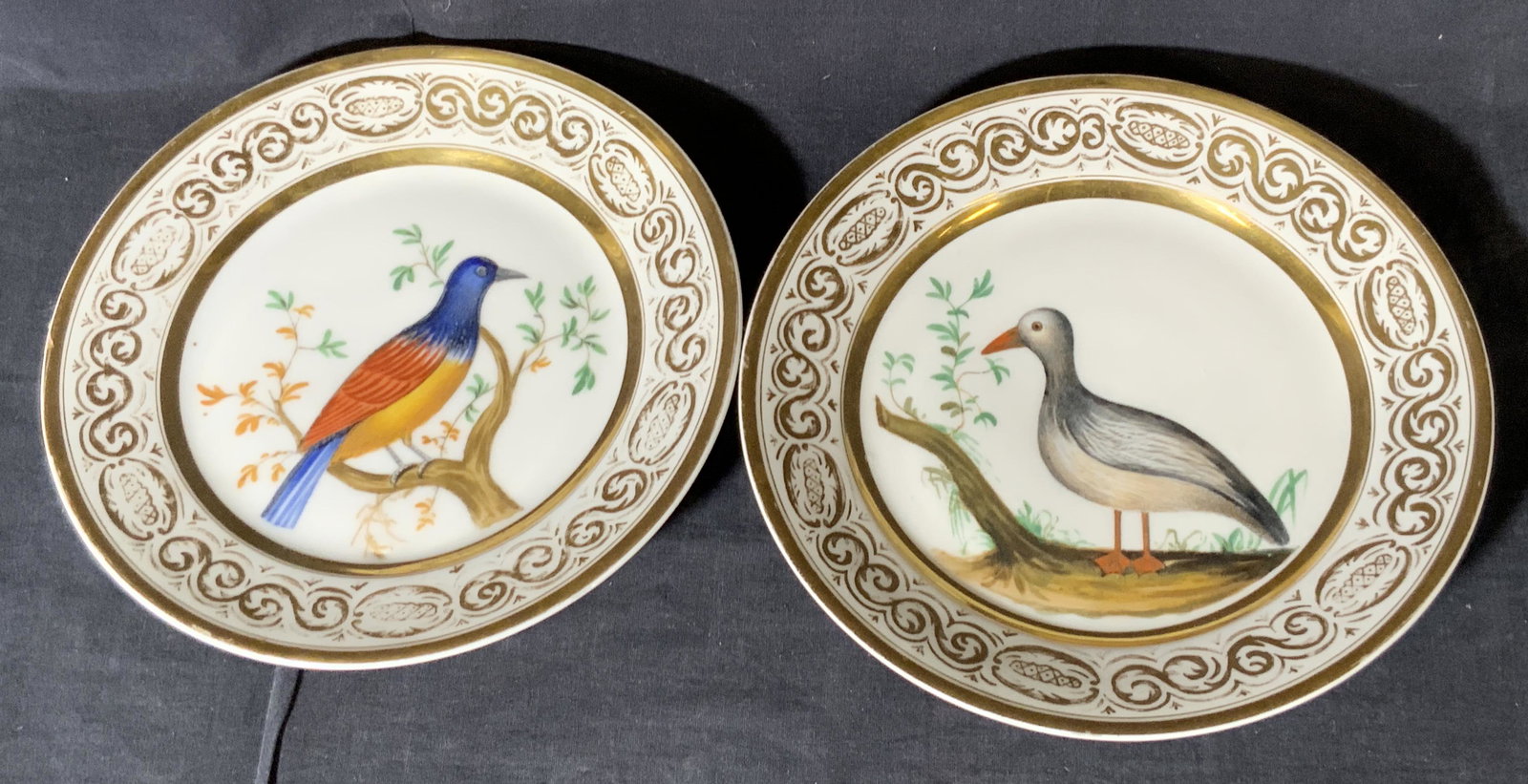 2 Vintage Hand Painted Porcelain Bird Motif Plates (1 of 11)