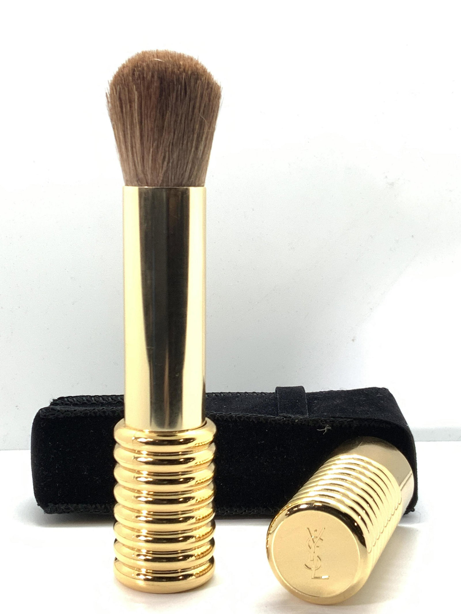 YVES SAINT LAURENT Gold Toned Makeup Brush (1 of 8)