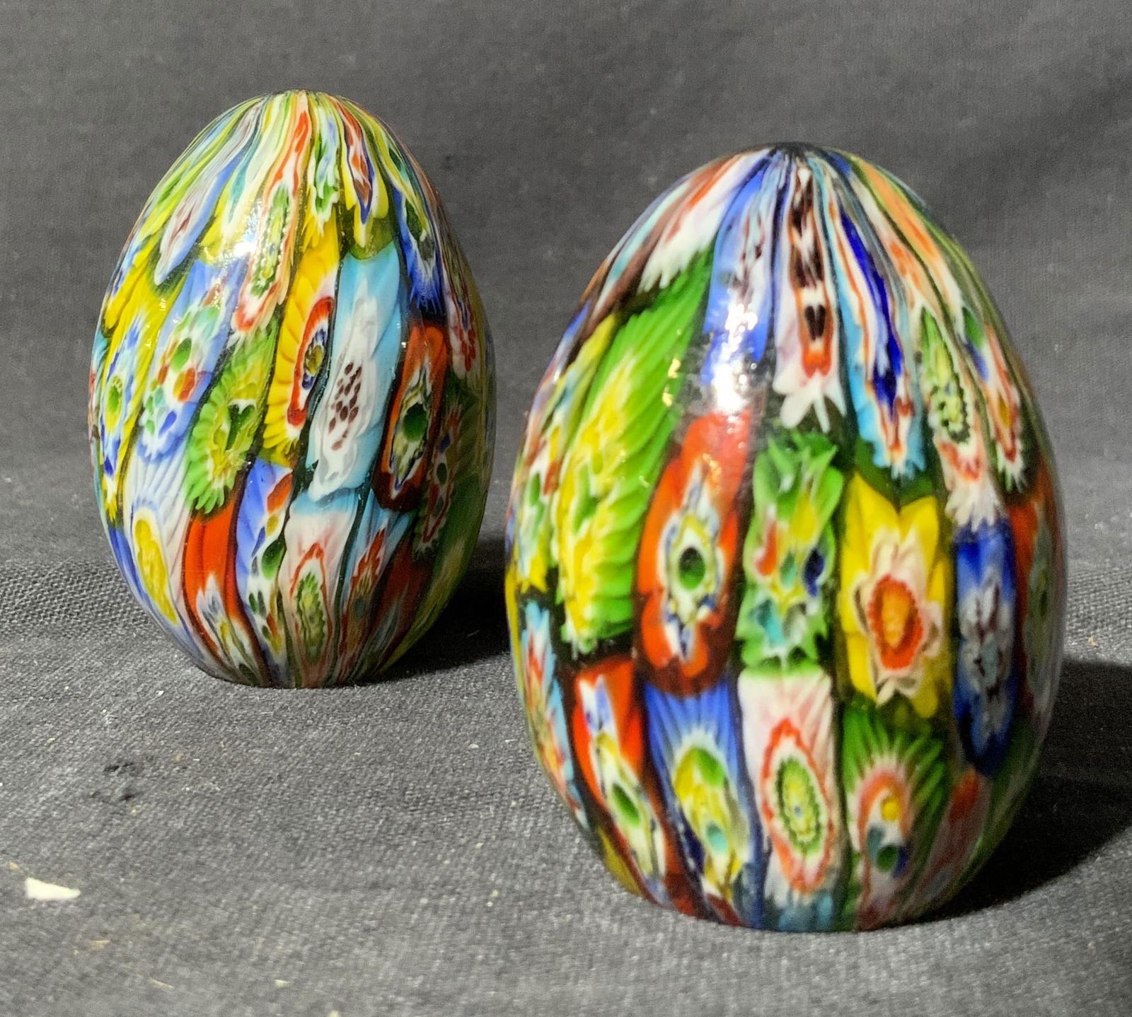 Egg Shaped Blown Glass Paperweights (1 of 4)
