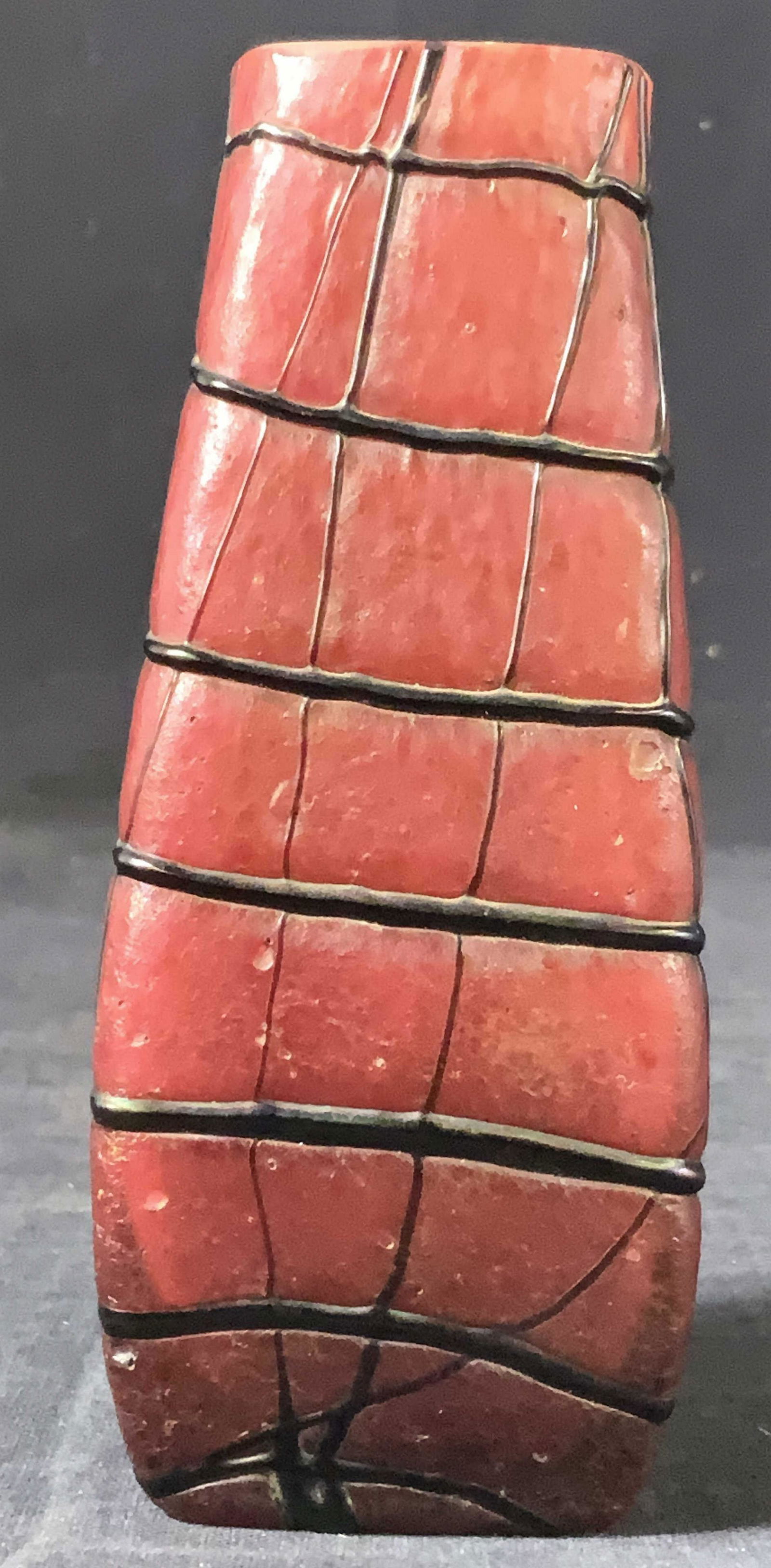 Red & Black Swirl Glass Vessel (1 of 10)