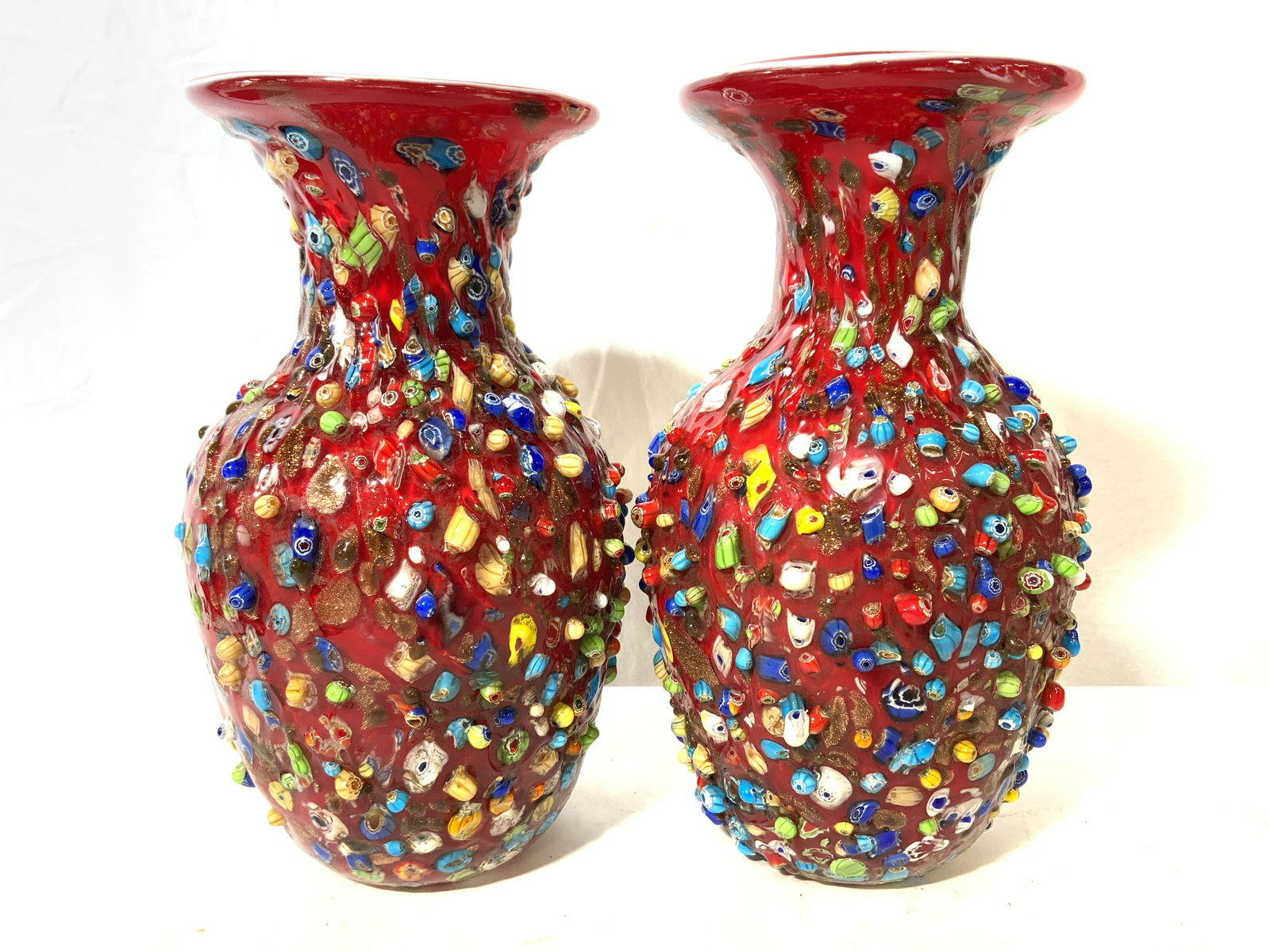 Pair MURANO Art Glass Vases (1 of 12)