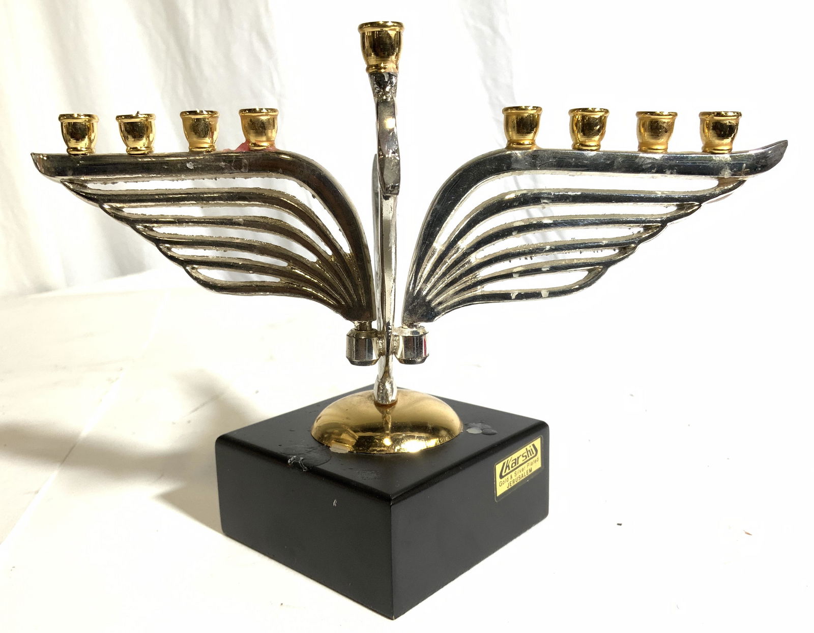 KARSHI Gold & Silver Plated Bird Menorah (1 of 10)