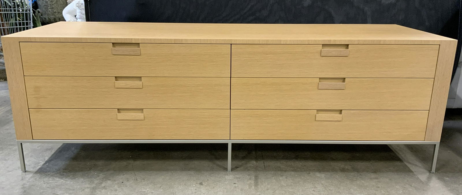 B&B ITALIA Oak & Nickel Chest of Drawers (1 of 9)