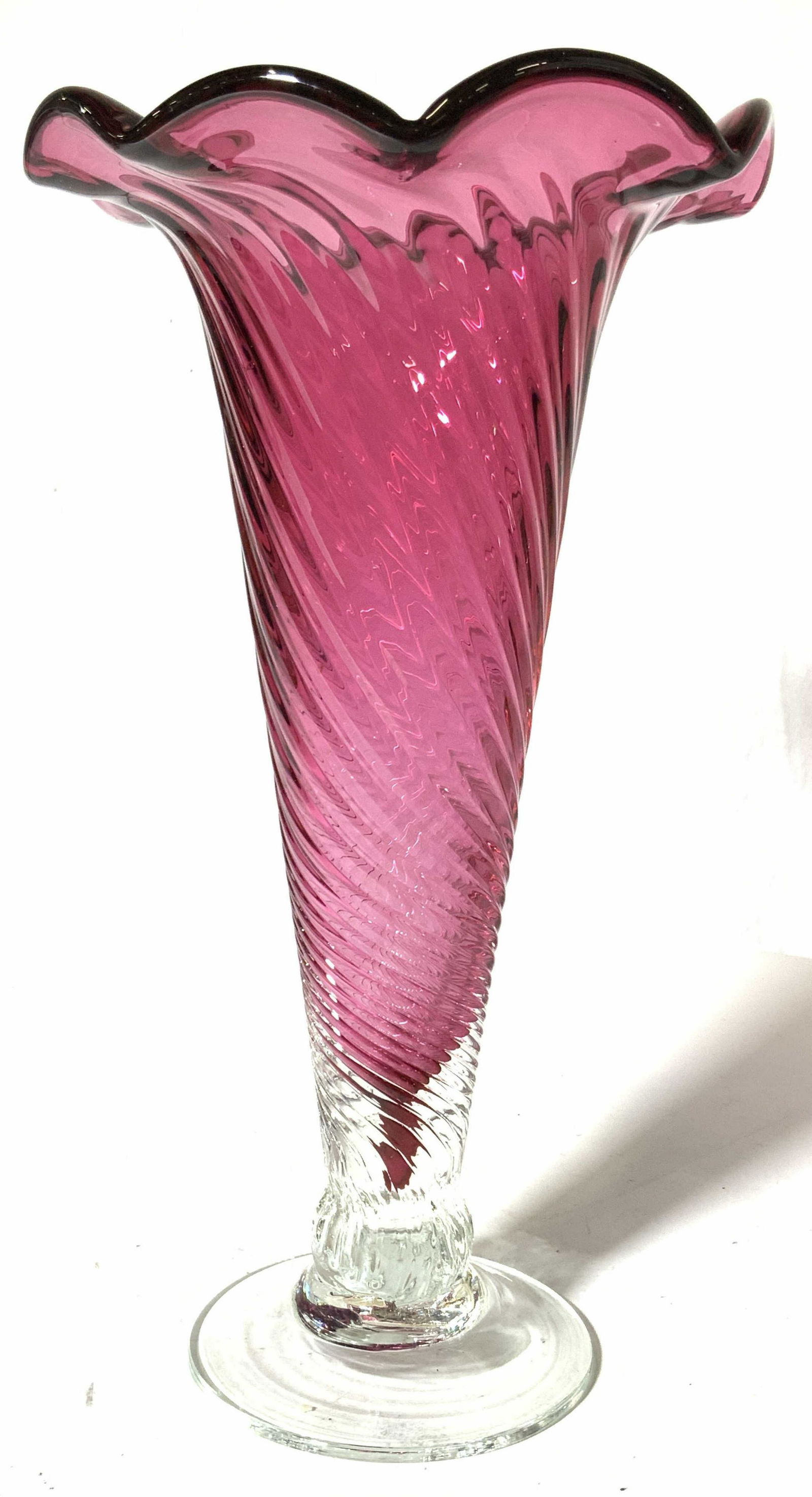 Magenta Hand Blown Glass Vessel (1 of 9)