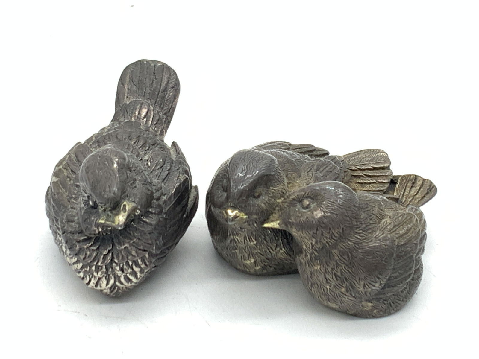 Pair Sterling Silver Bird Figurines (1 of 8)