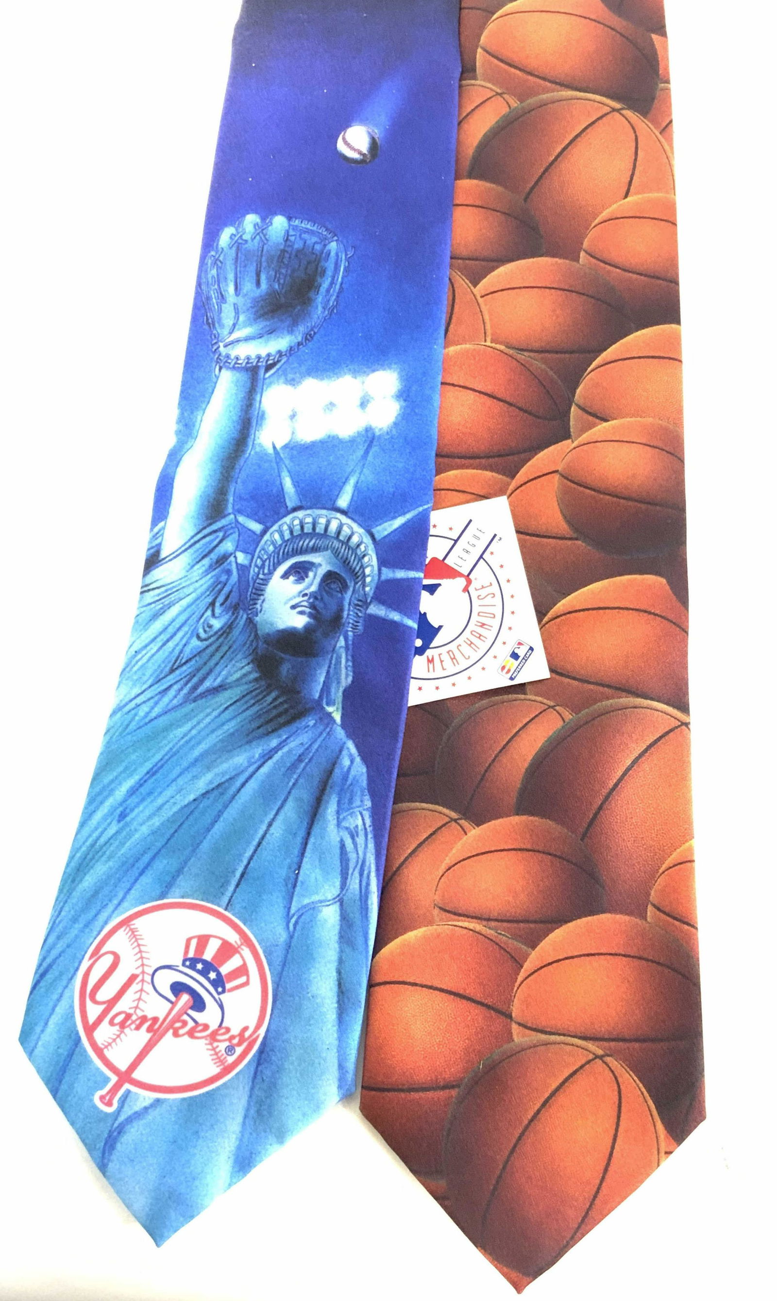 2 RALPH MARLIN Ties, YANKEES & Basketball, Tags (1 of 15)