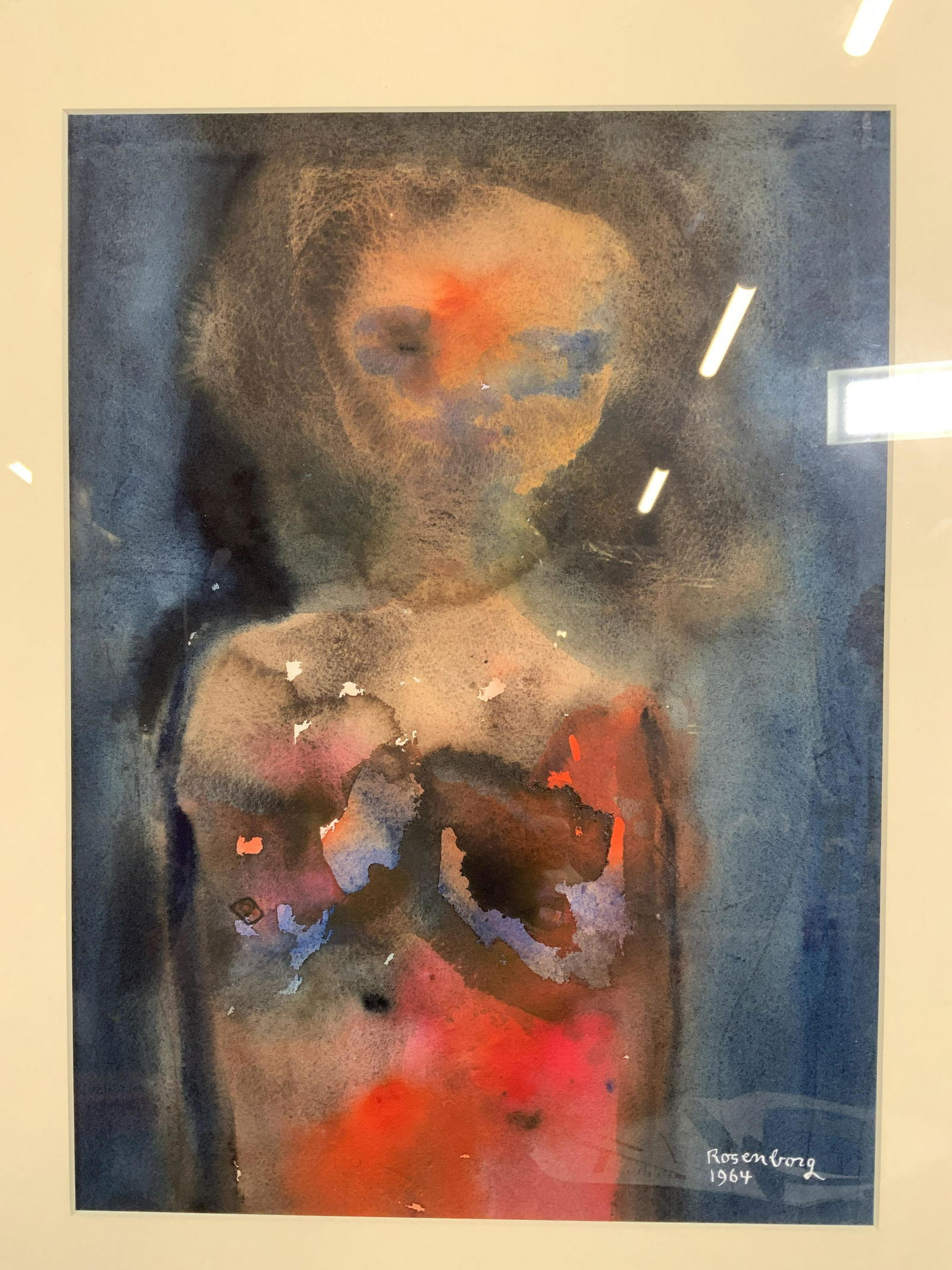 1964 SAMUEL ROSENBERG Signed Watercolor (1 of 10)