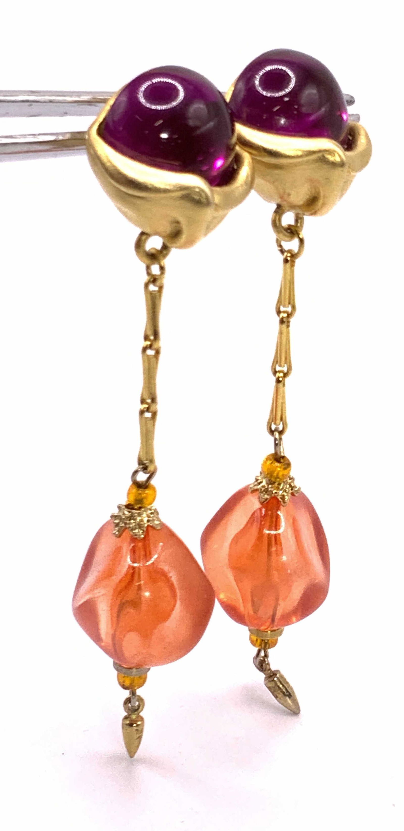 Vintage ROBERT ROSE Signed Dangle Drop Earrings (1 of 12)