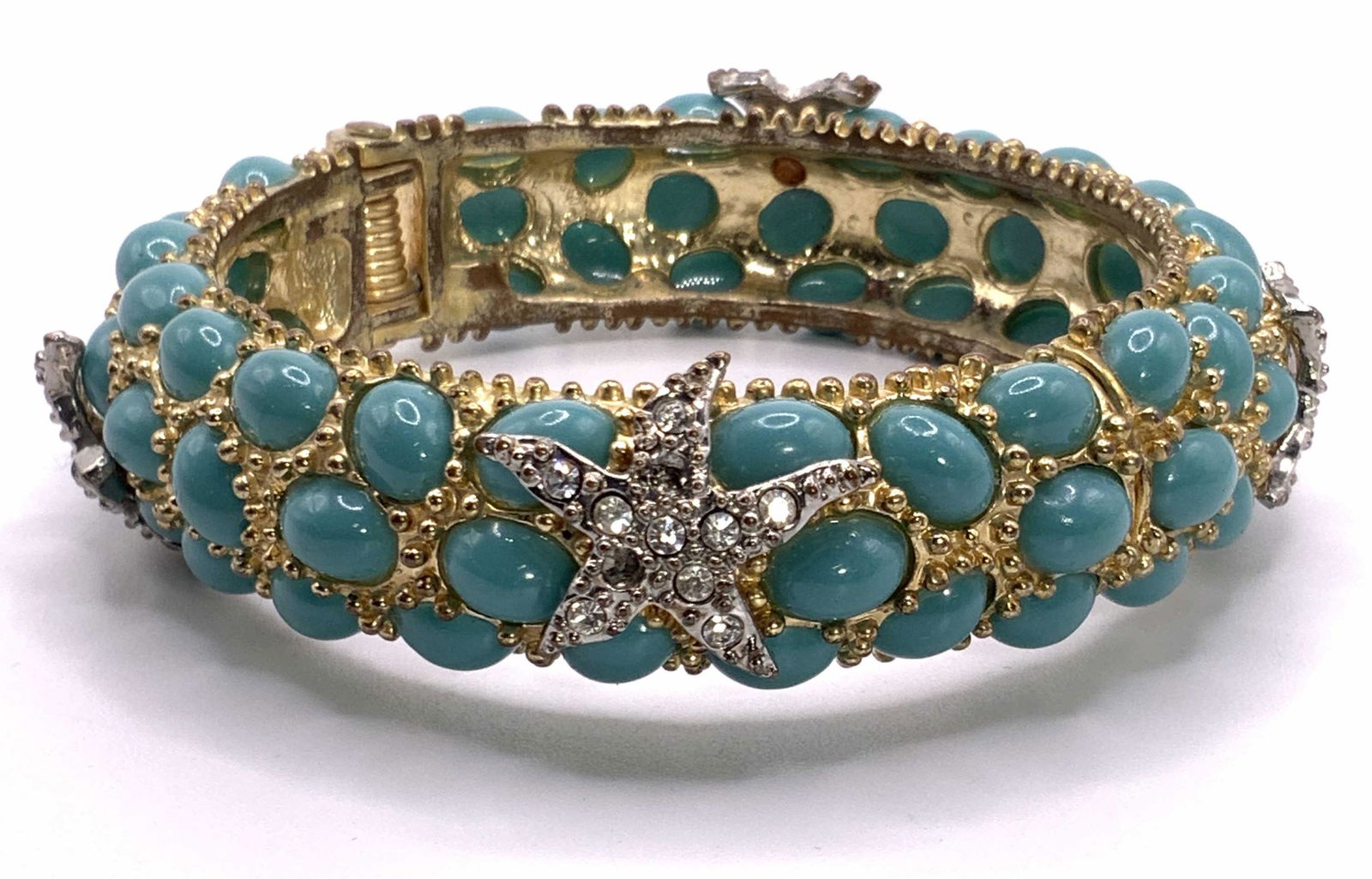 Vintage Turquoise Style Costume Cabochon Bracelet (1 of 12)