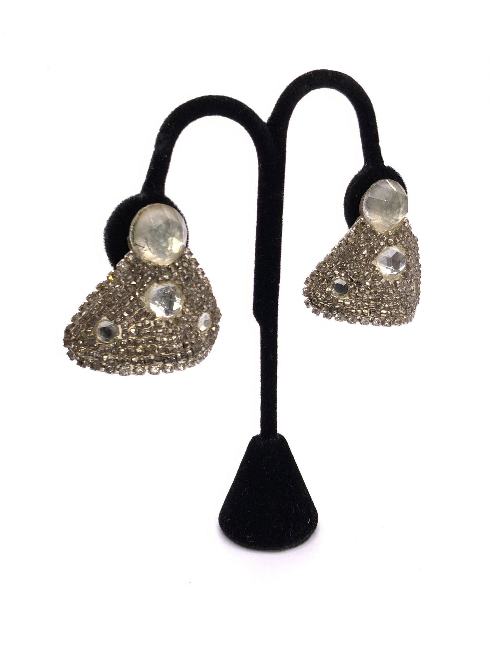 Vintage Bejeweled Statement Clip On Earrings (1 of 10)