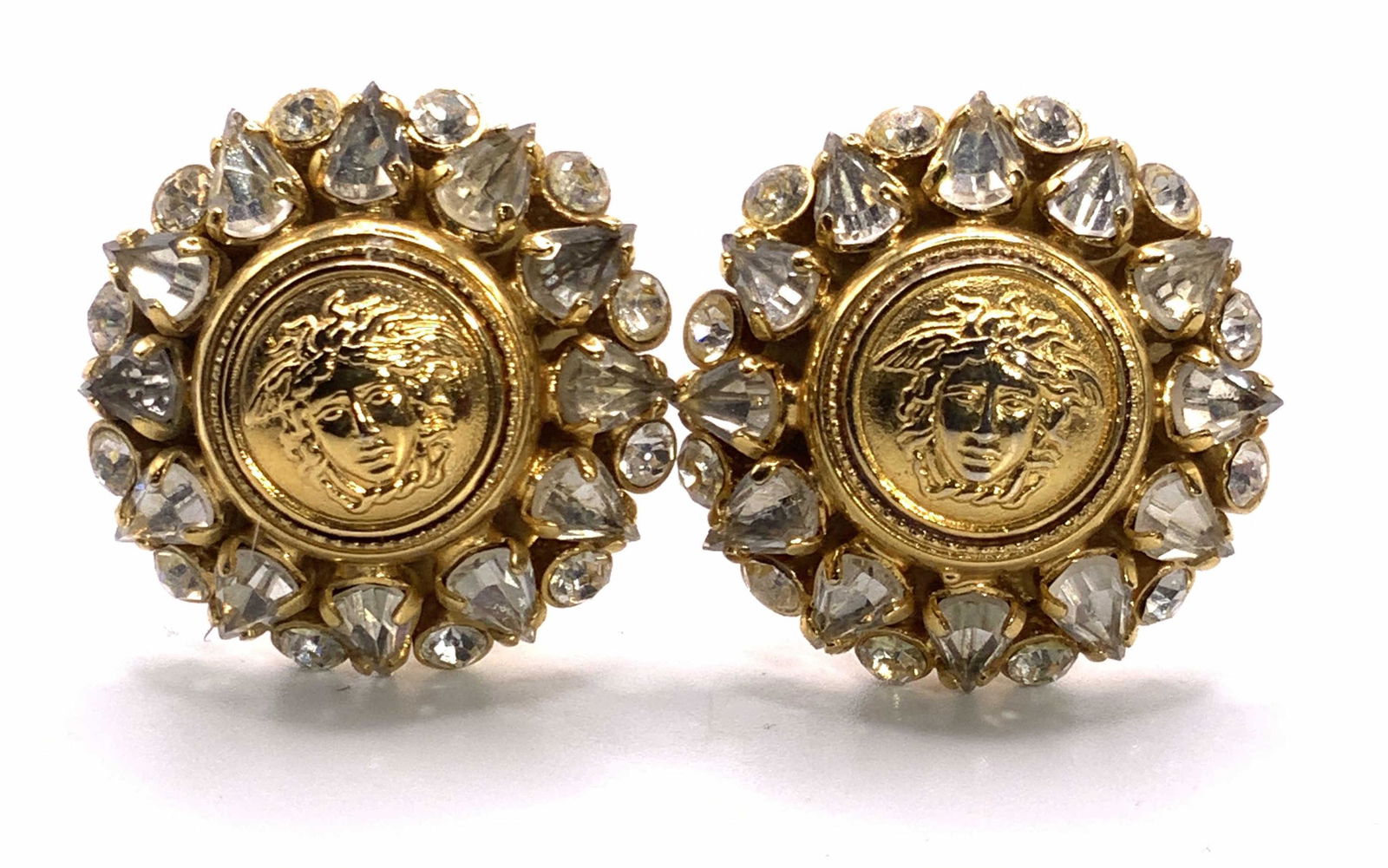GIANNI VERSACE Medusa Head Crystal Earrings (1 of 15)