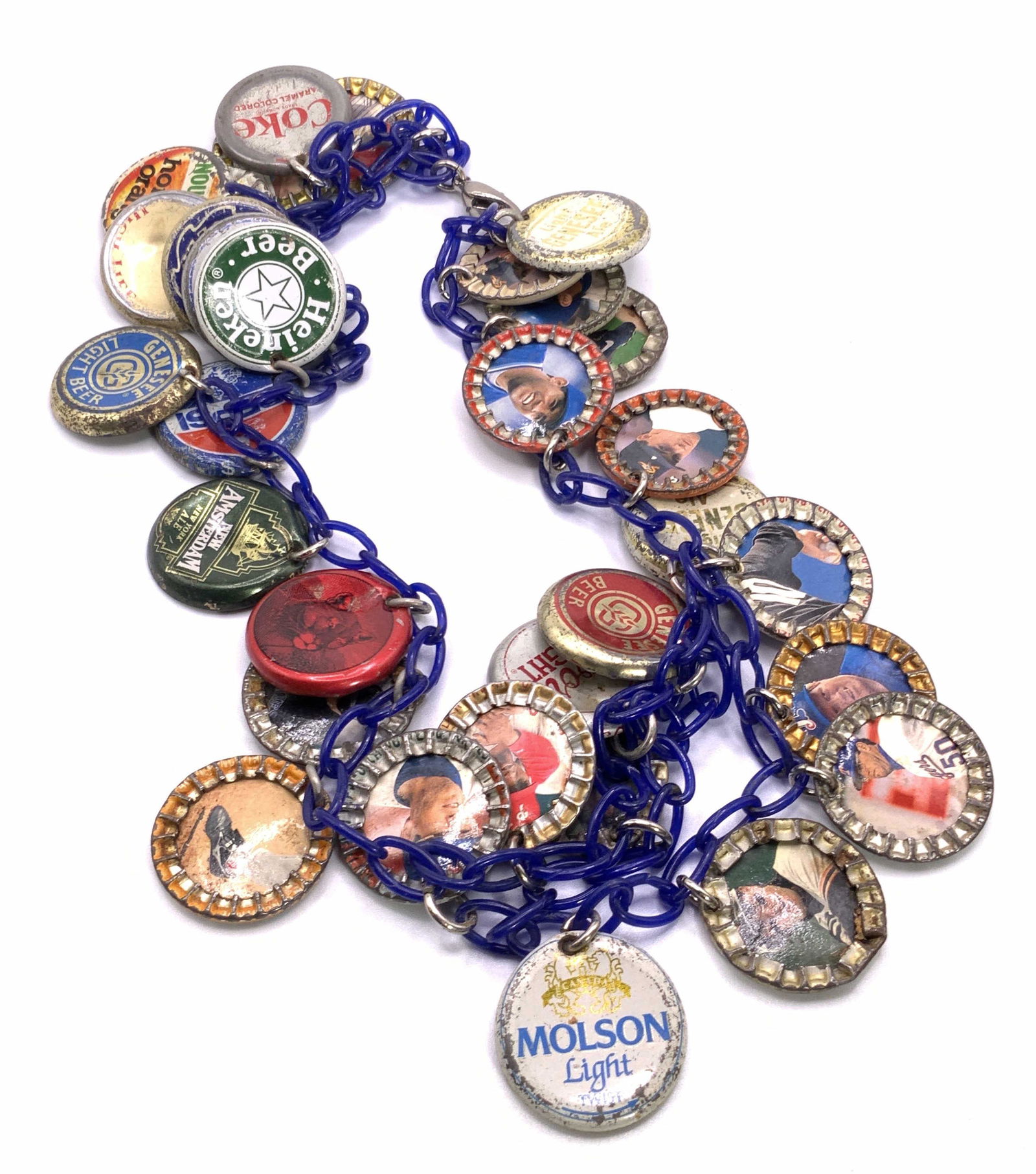 Vintage Handmade Baseball Bottle Cap Necklace (1 of 11)