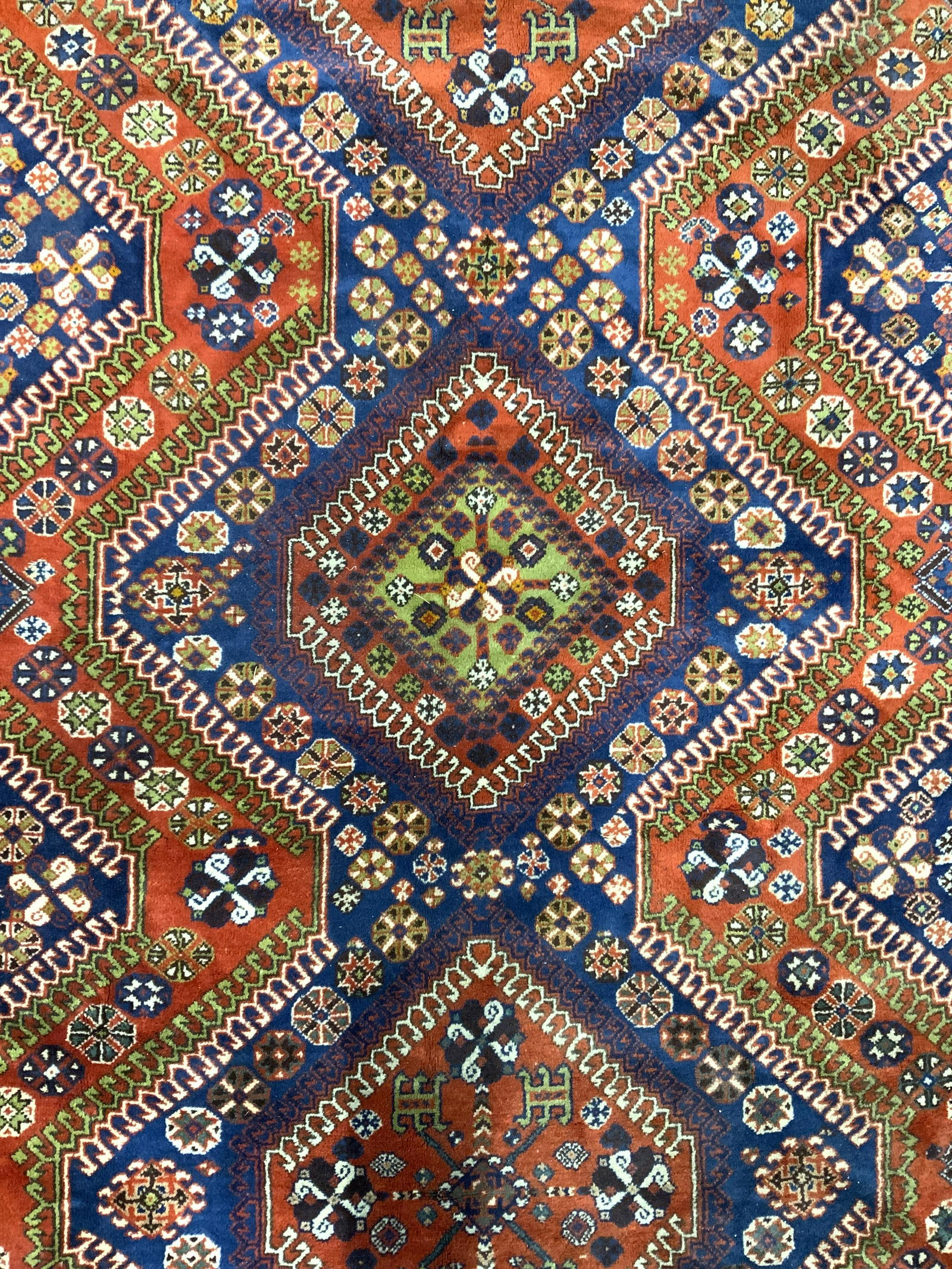 Vntg Handmade Iranian Fringed Wool Area Rug (1 of 11)
