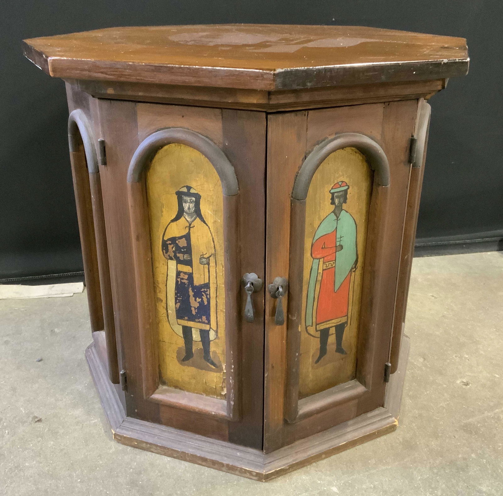 Hand Painted Octagonal Side Cabinet (1 of 10)