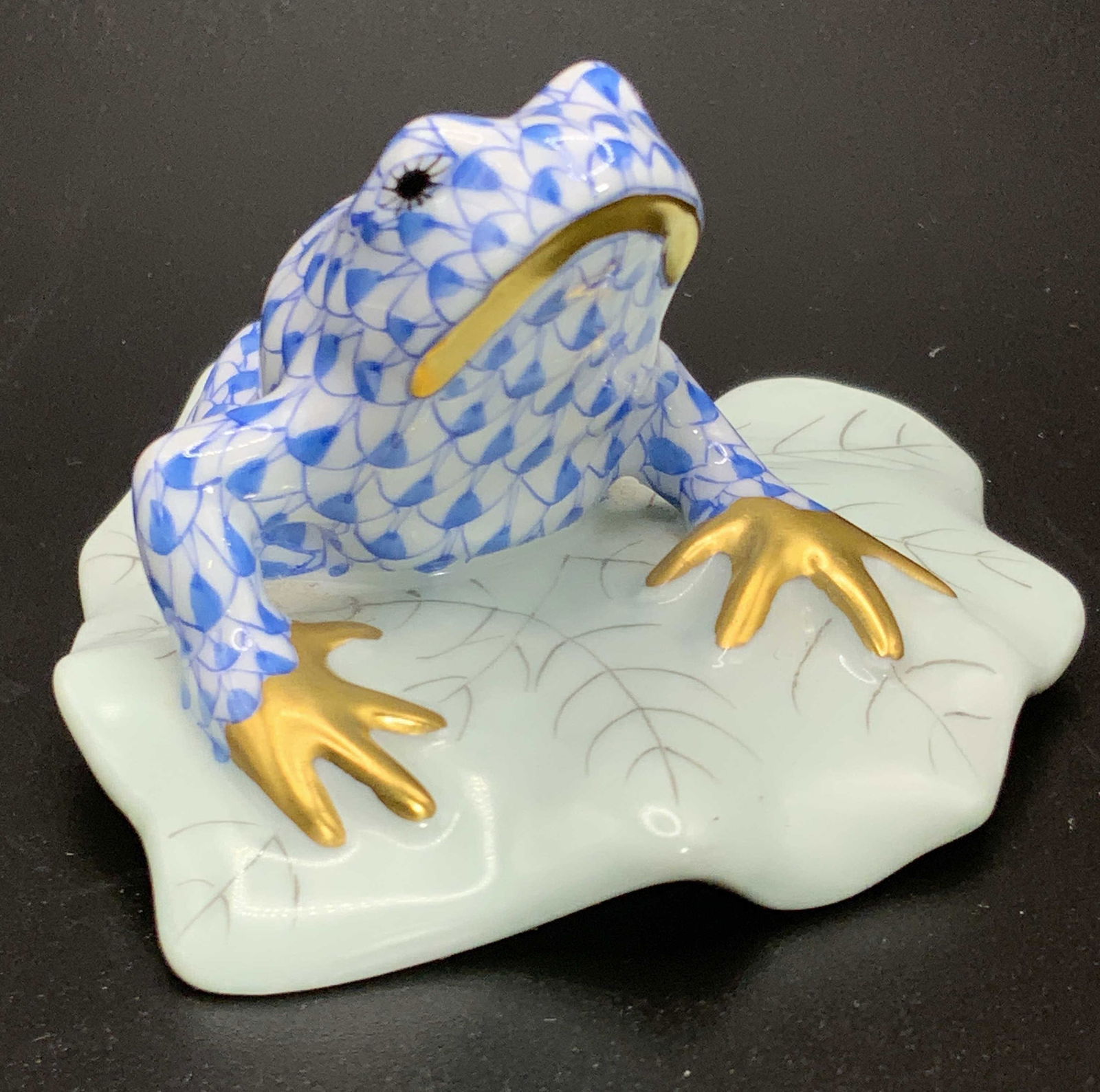 HEREND HUNGARY Hand Painted Porcelain Frog Figural (1 of 15)