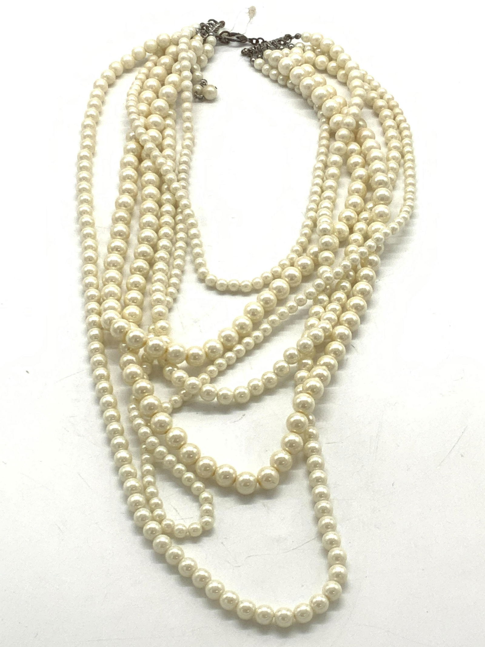 Vintage Multi Strand Pearlescent Necklace, Jewelry (1 of 13)