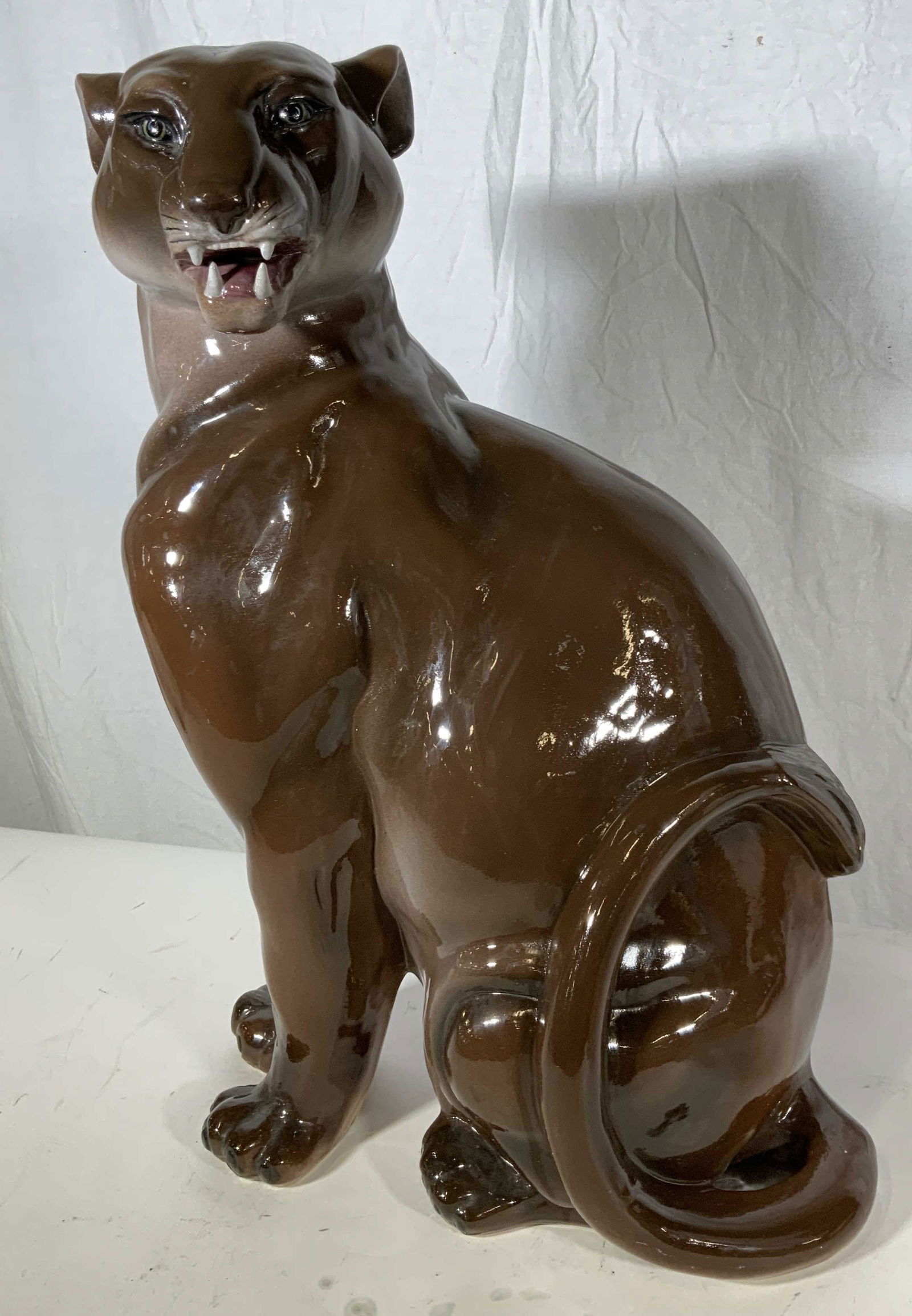 Large Porcelain Panther Floor Sculpture (1 of 18)