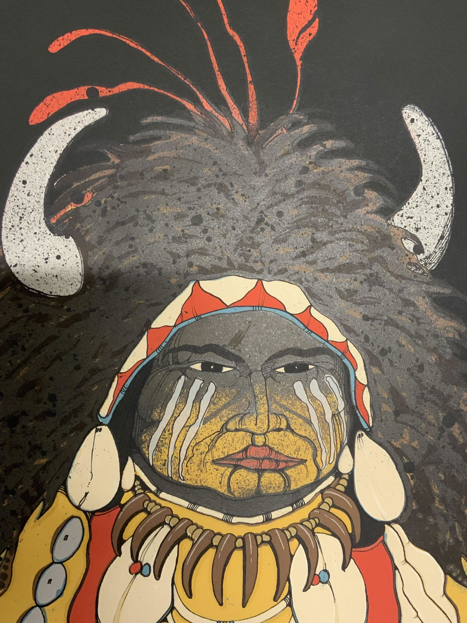 KEVIN RED STAR Signed Pipe Carrier Serigraph (1 of 14)