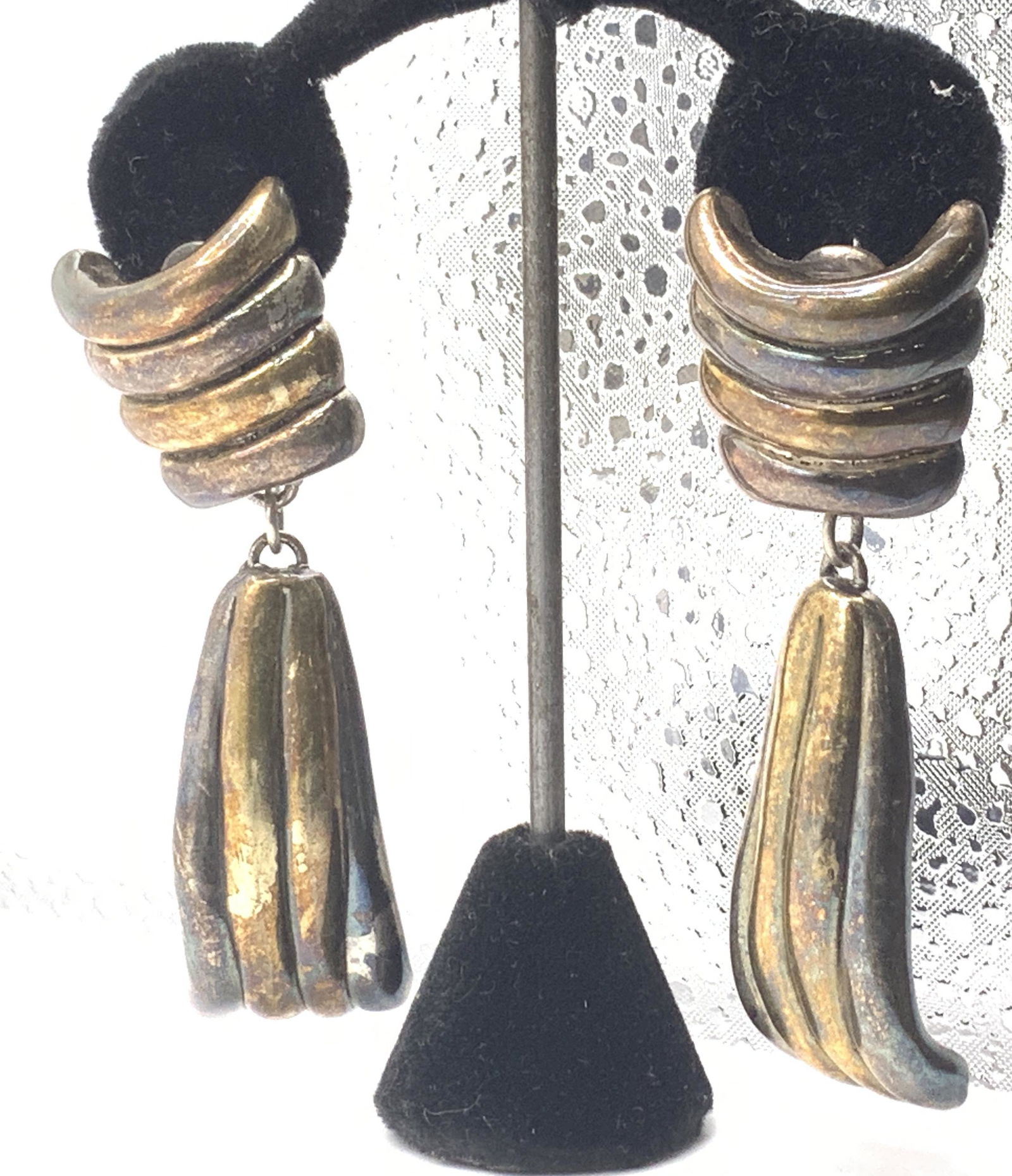 Sterling Silver Chunky Pedant Earrings (1 of 6)