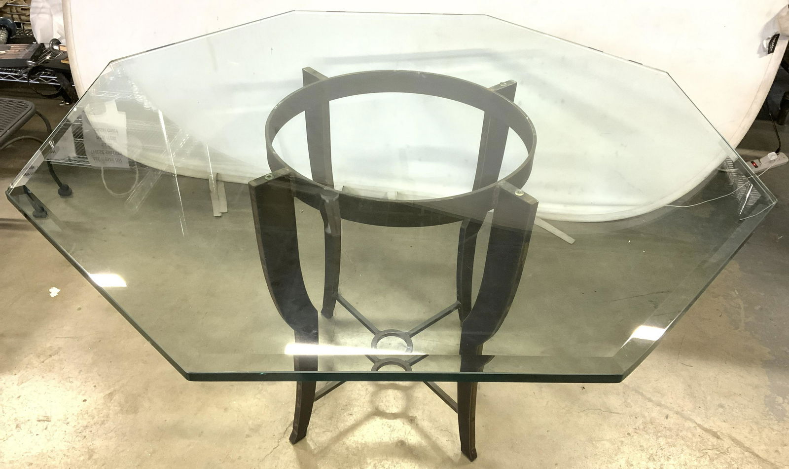 Brass Base Glass Top Dining Table (1 of 10)