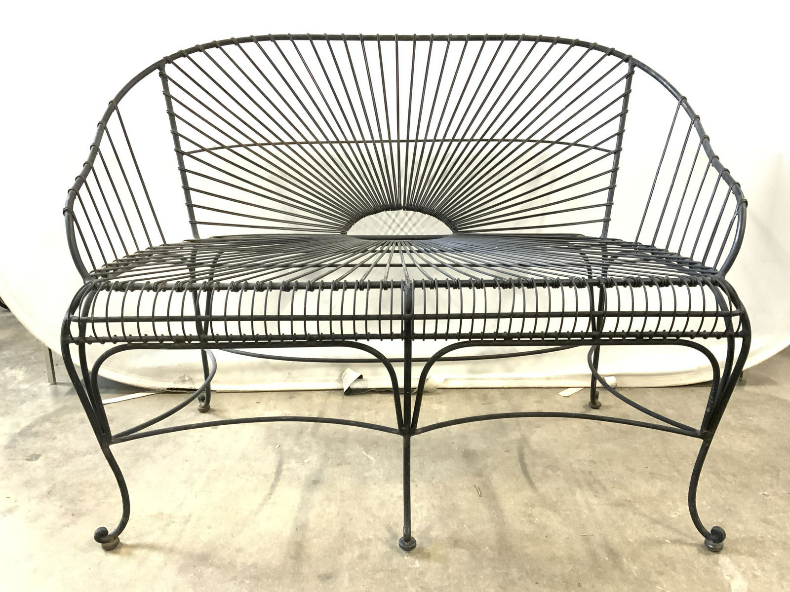 Vintage Outdoor Metal Bench Loveseat (1 of 10)