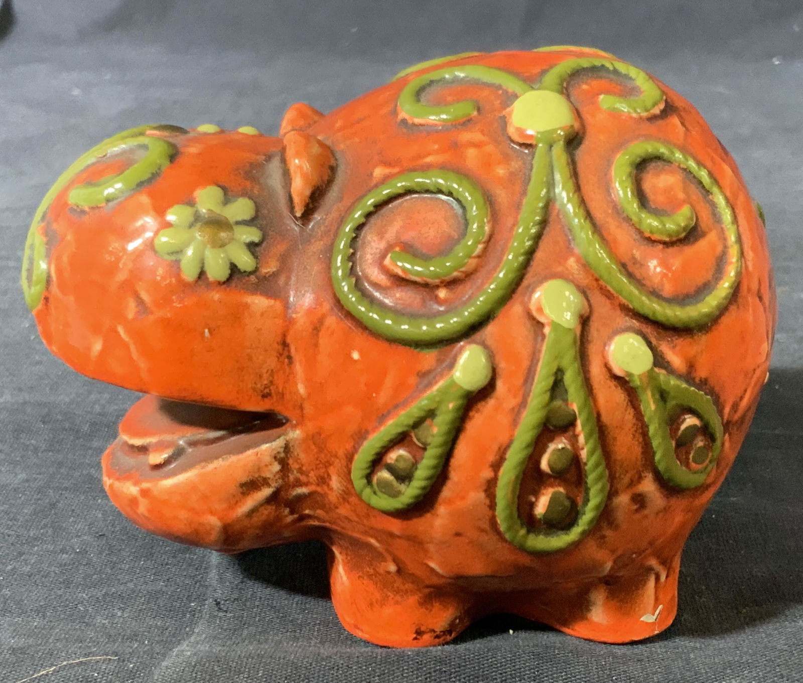 Hand Crafted Sand Filled Hippopotamus Figural (1 of 10)