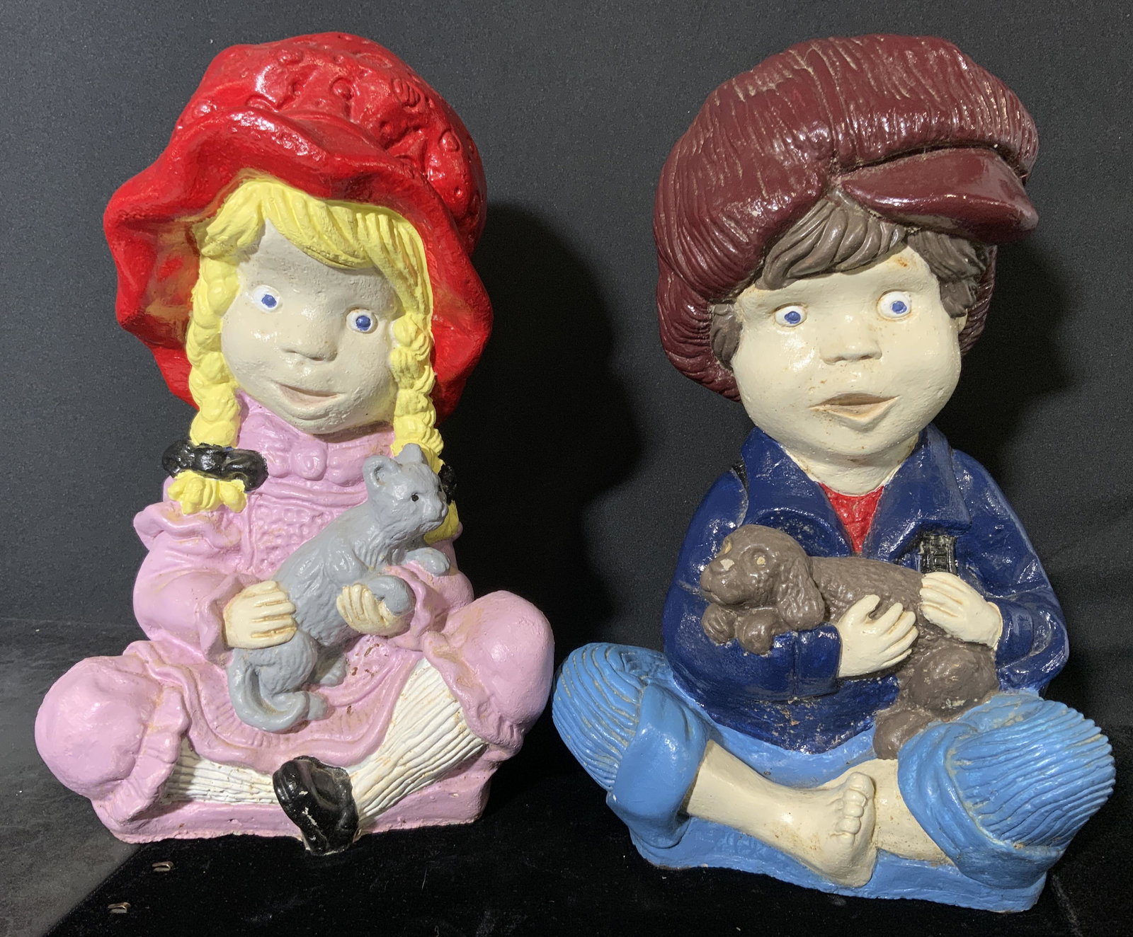 Hand Painted Cast Stone Figurals (1 of 7)